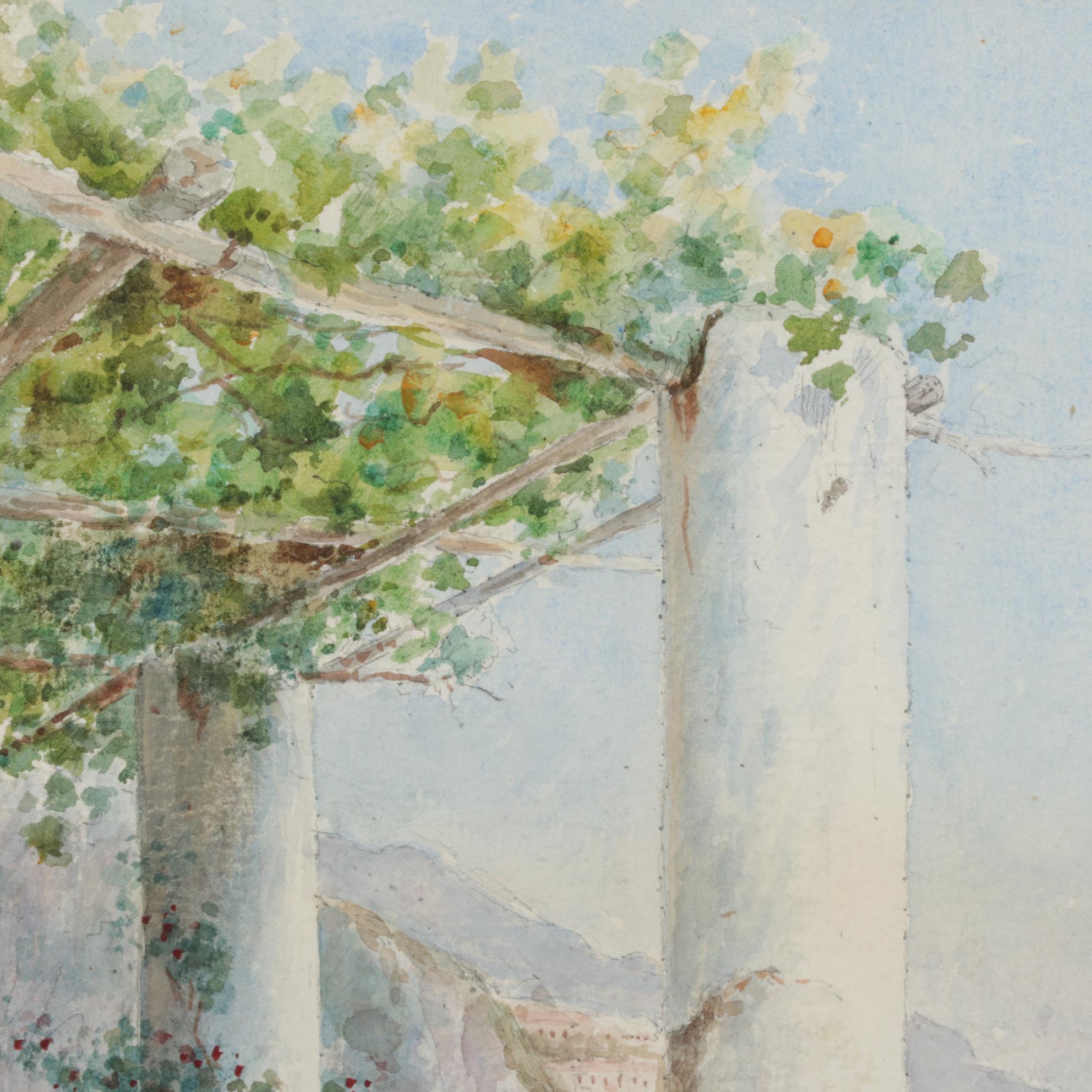 Gaetano Esposito Watercolor Painting of Seated Friar EBTH