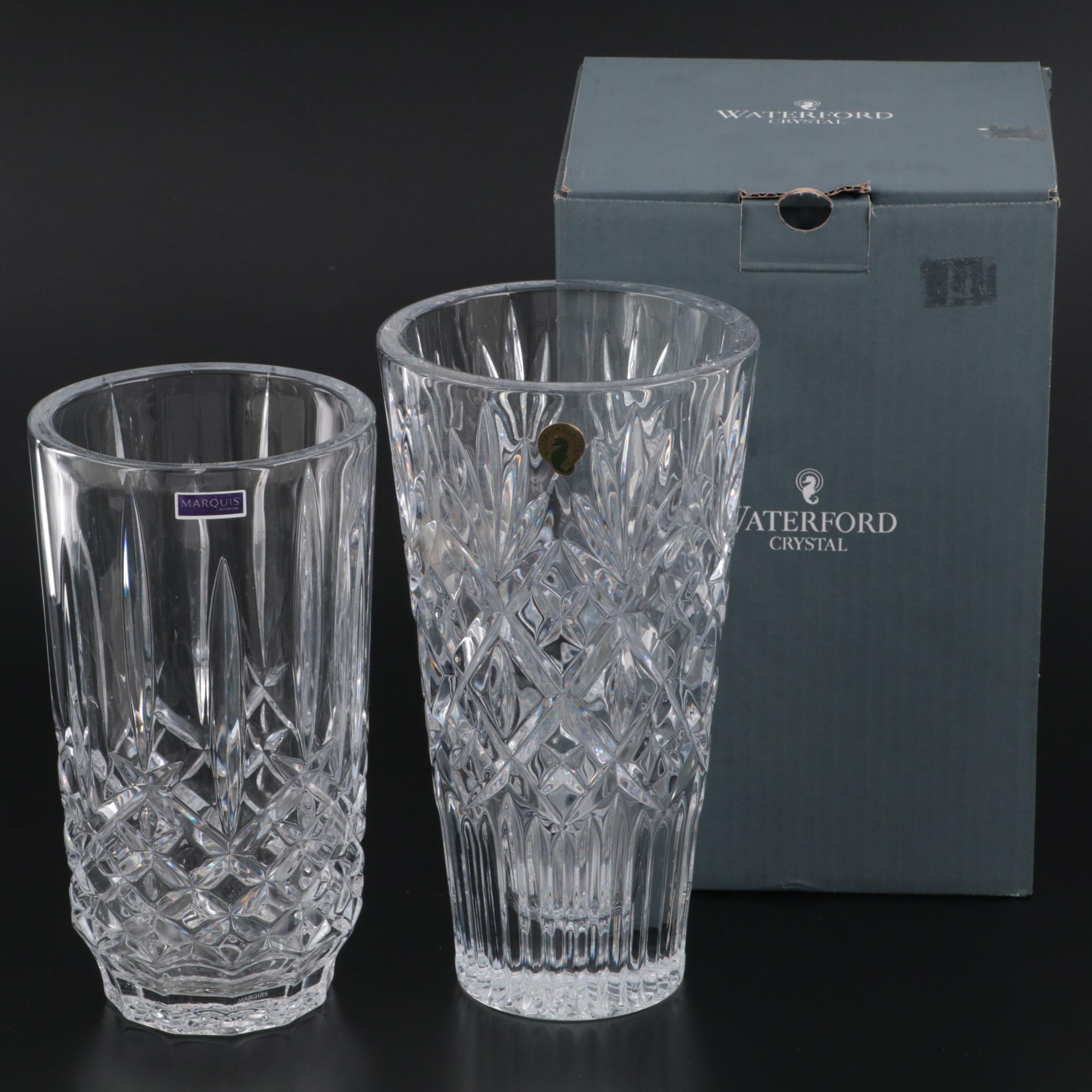 Waterford Crystal "Northbridge" Vase and Marquis by Waterford"Markham