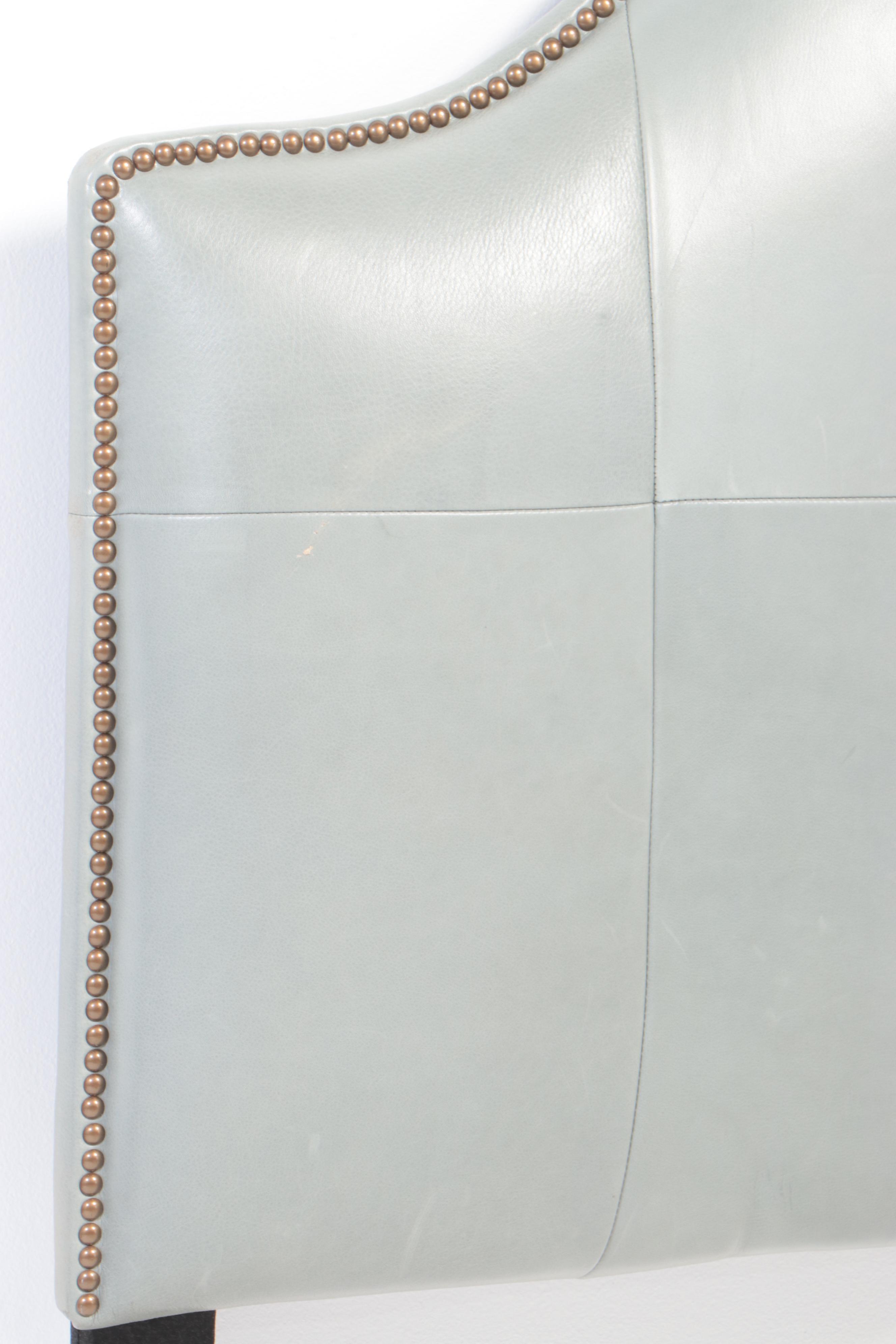 Ballard Designs "Camden" Leather Upholstered King Size Headboard EBTH