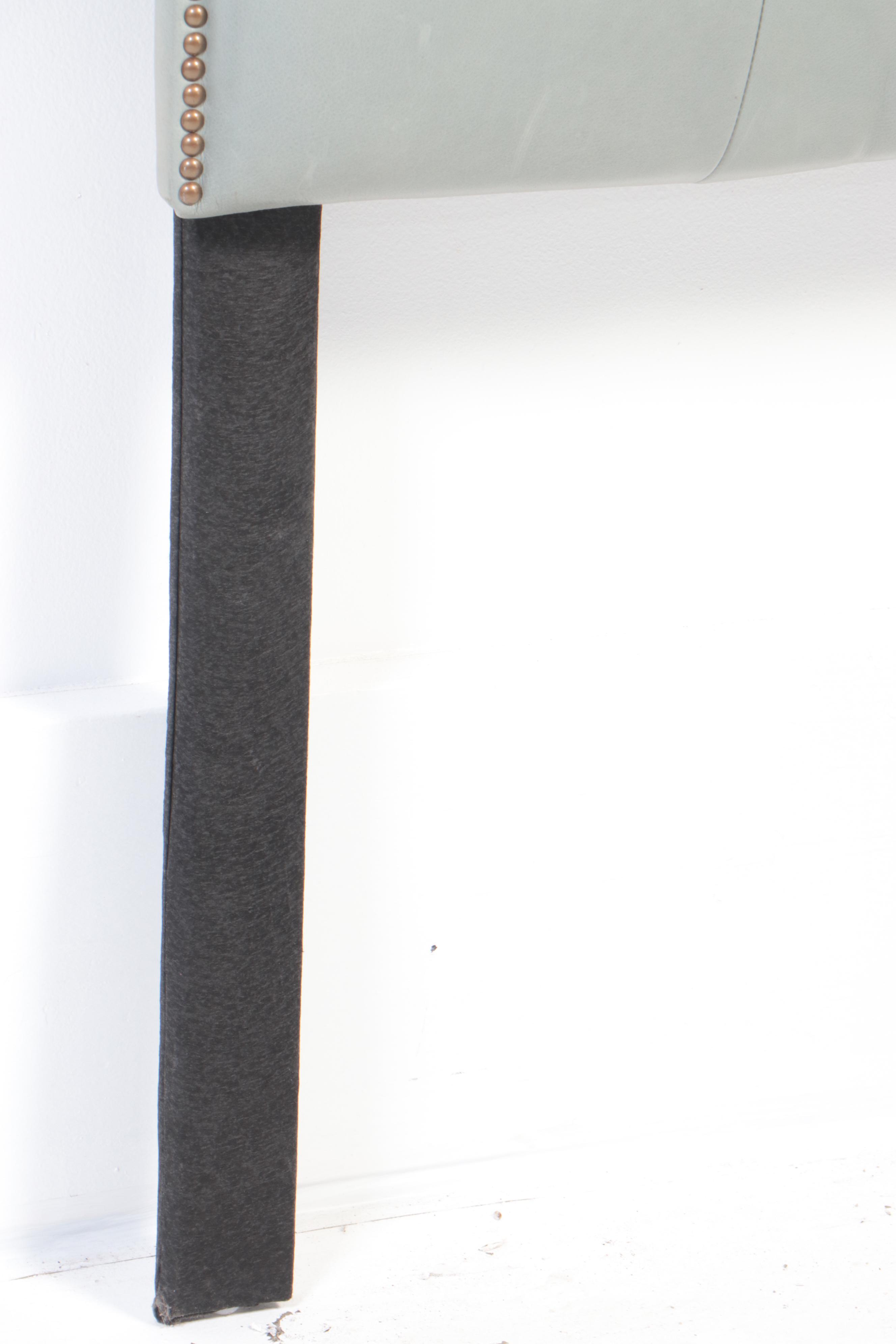 Ballard Designs "Camden" Leather Upholstered King Size Headboard EBTH