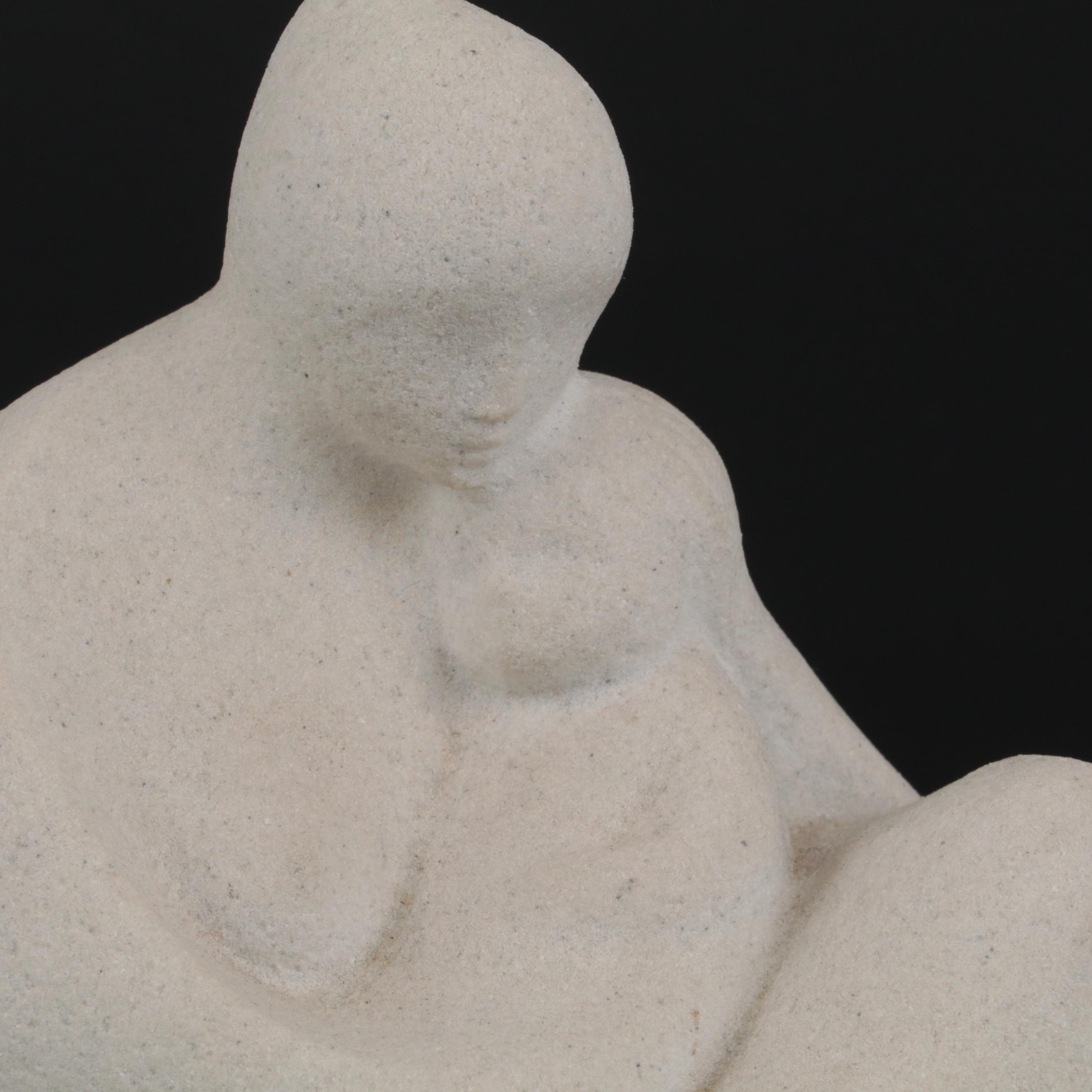 Marbell By Stone Art Belgium Mother and Child Figurine, Late 20th