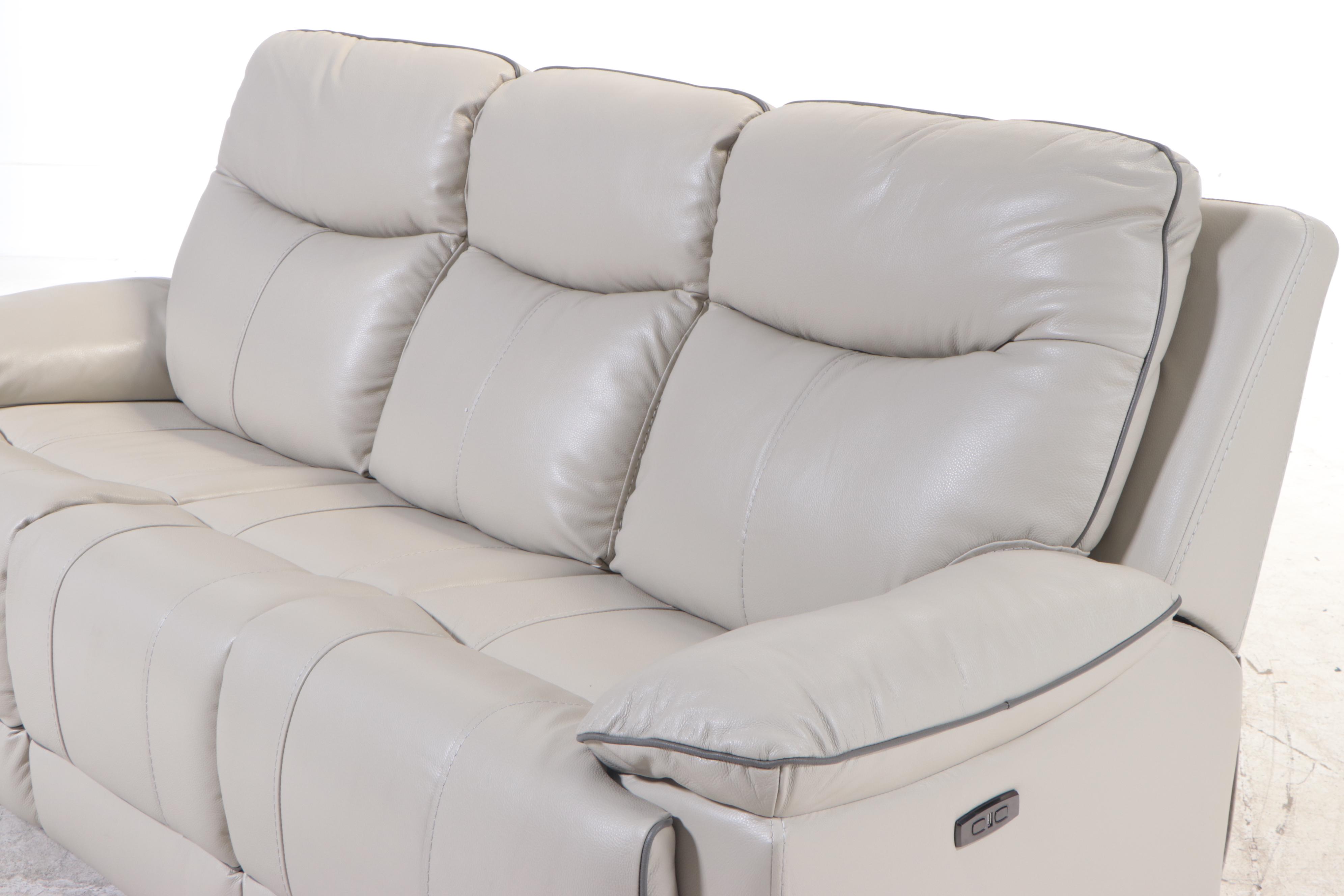 Gilman Creek "Messina" Leather Power Reclining Sofa with Power Headrests EBTH