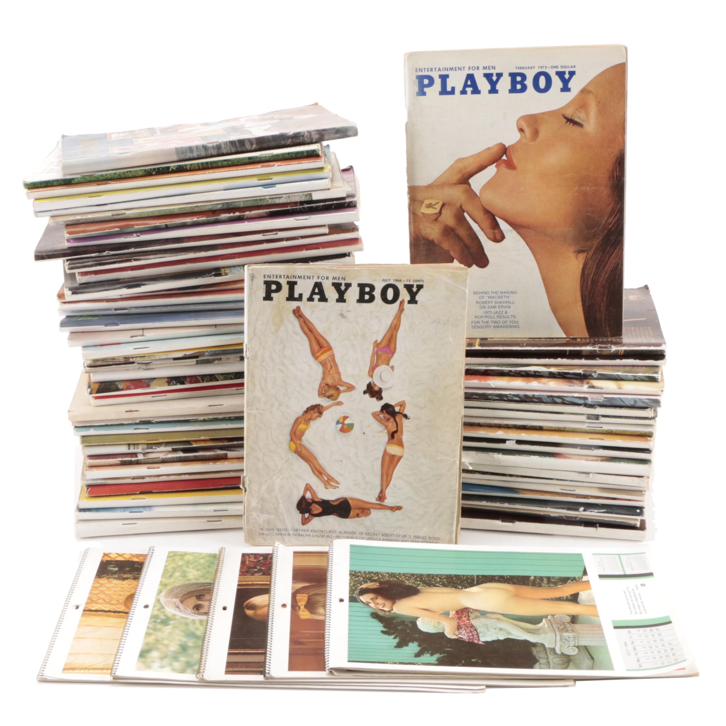 "Playboy" Magazines with "Playboy" Calendars, 1960s and 1970s EBTH
