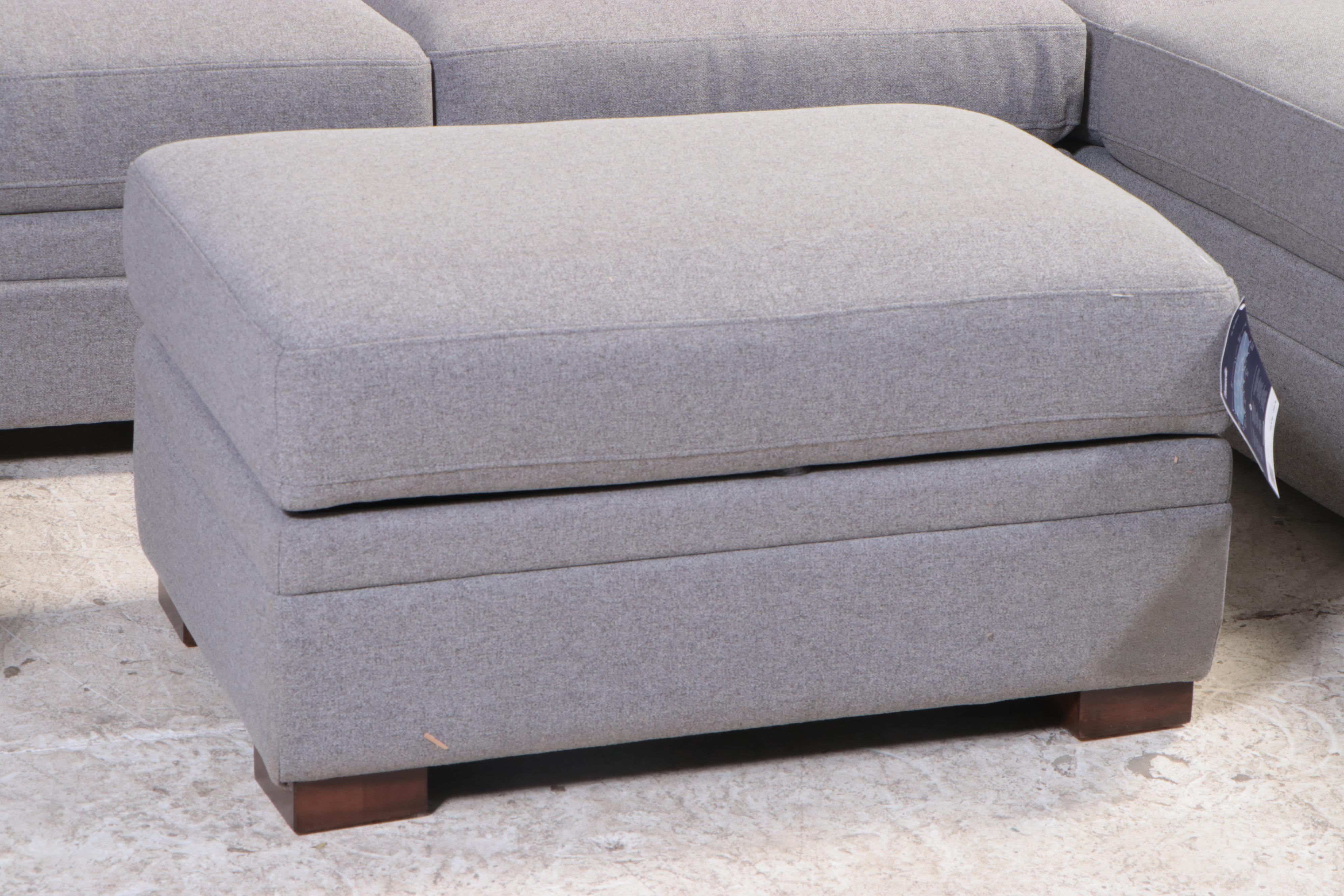 Thomasville "Langdon" FourPiece Fabric Sectional with Storage Ottoman