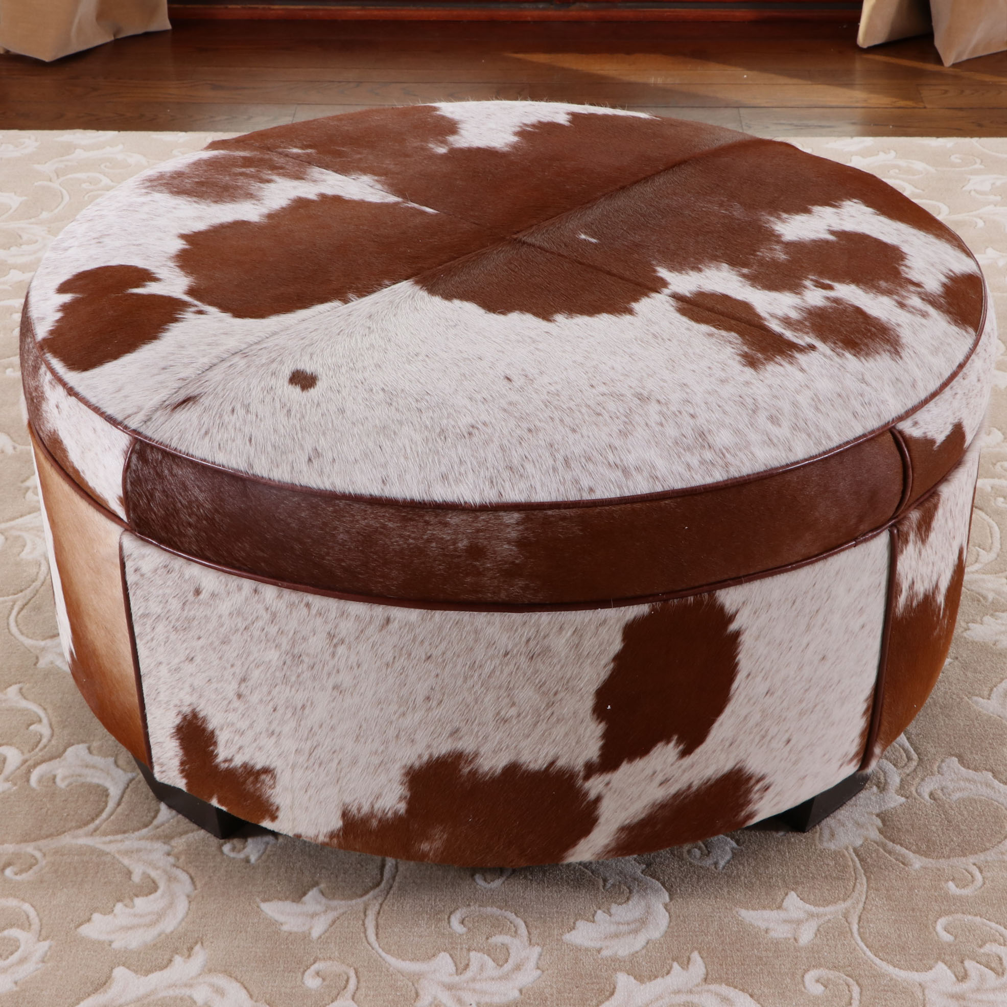 Arhaus Furniture Cambridge Collection Hair On Hide Cocktail Ottoman EBTH   IMG 0726.JPG