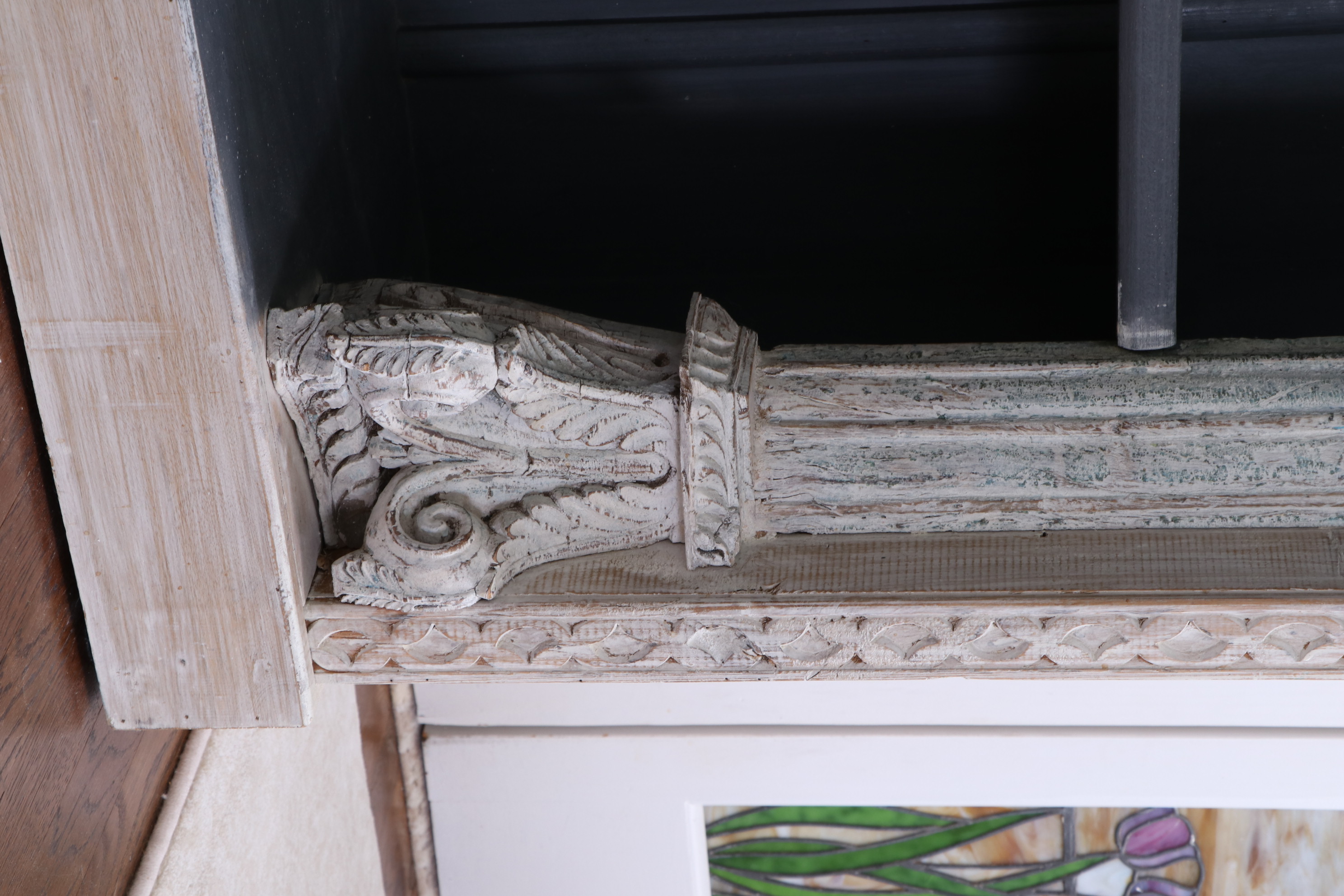 Arhaus Furniture "Relics Collection" Carved Wood Bookcase EBTH