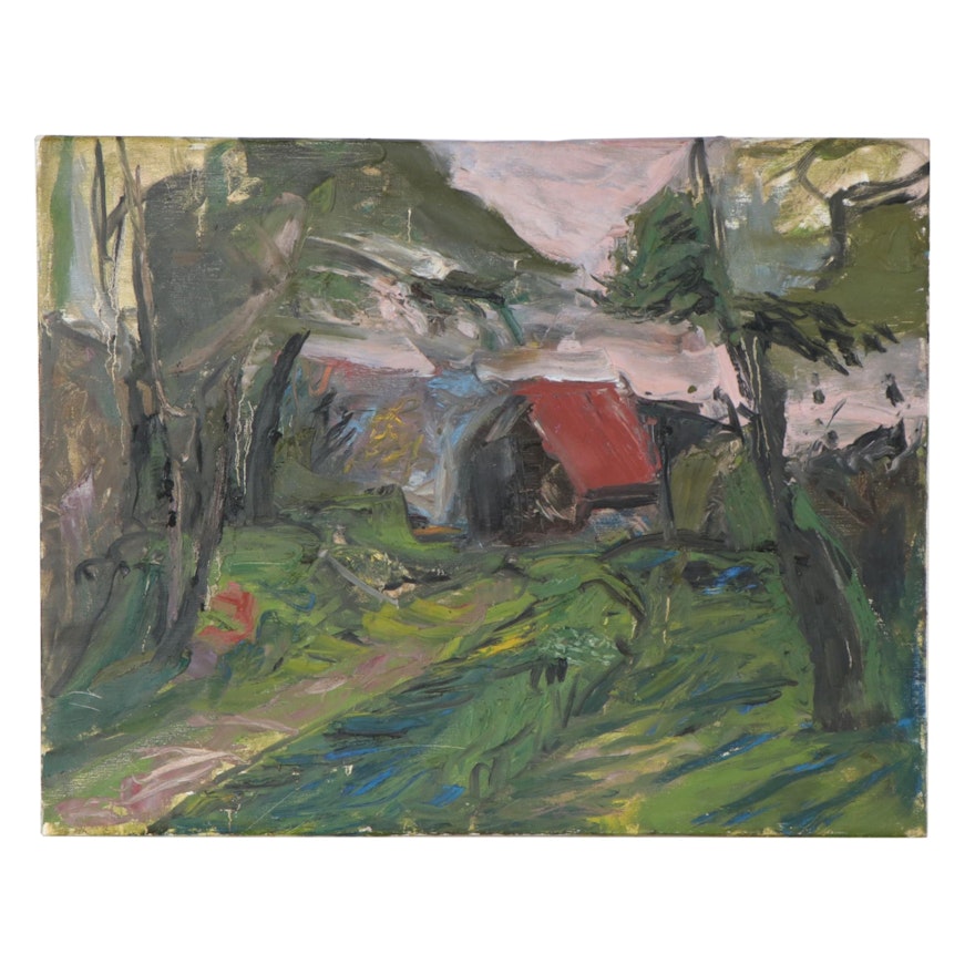 Richard Snyder Landscape Oil Painting, Circa 2000