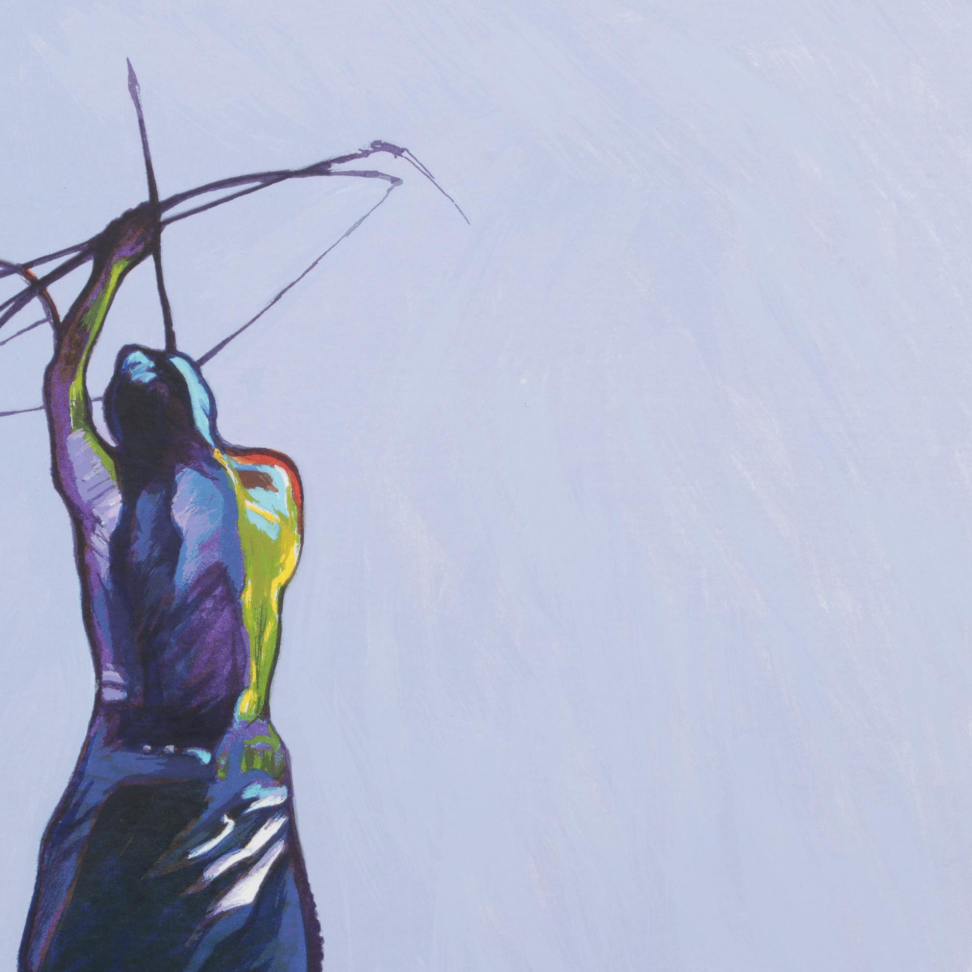 John Nieto Serigraph of Native American Archers, 1996 EBTH