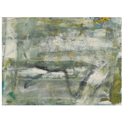 Richard Snyder Abstract Mixed Media Painting, Late 20th Century