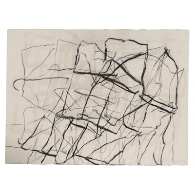 Richard Snyder Abstract Mixed Media Drawing, Late 20th Century