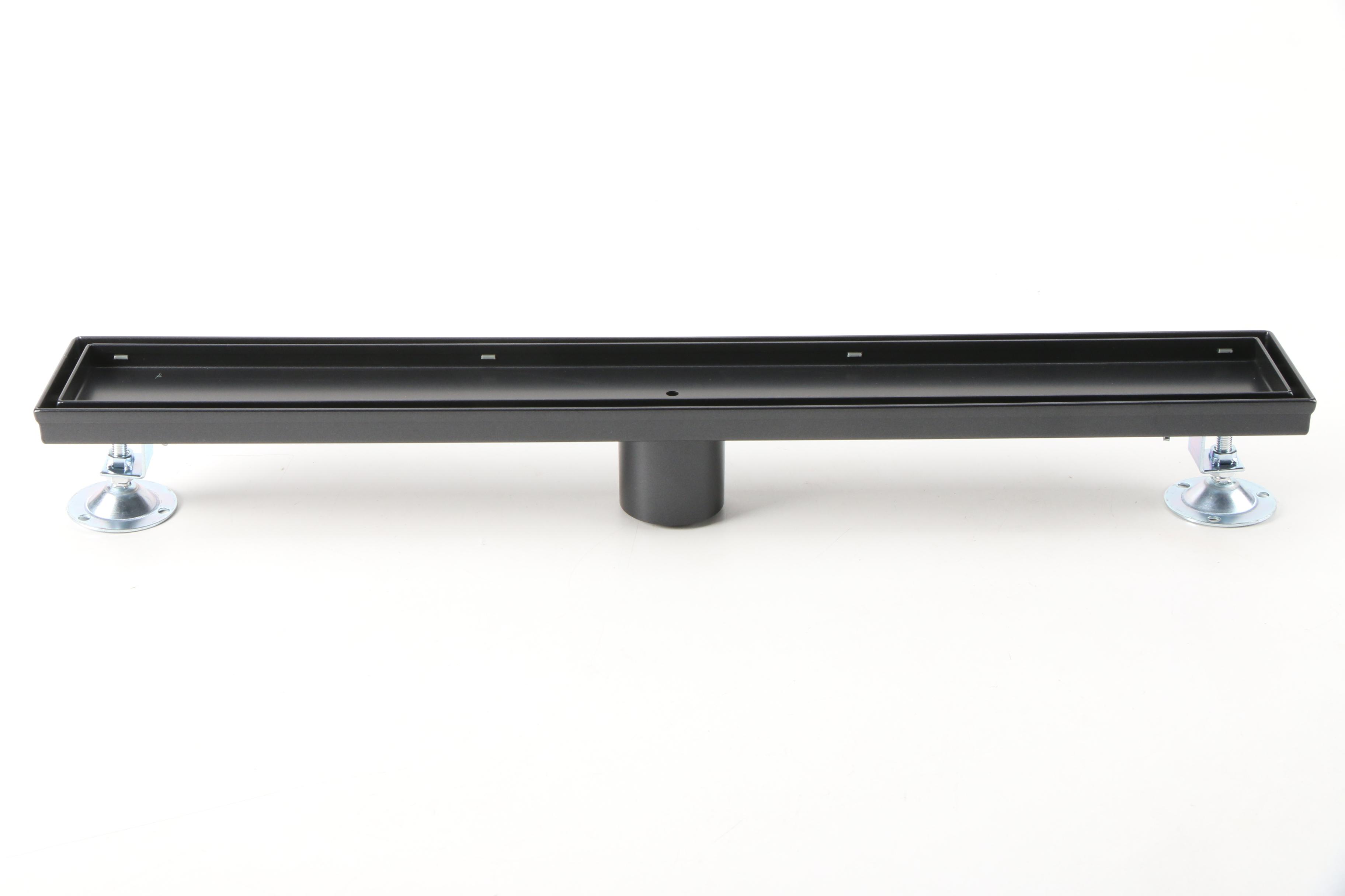 Matte Black 24" Linear TileIn Shower Drain EBTH