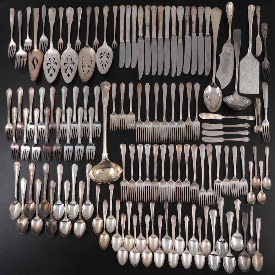 American Silver Plate Flatware and Serving Utensils