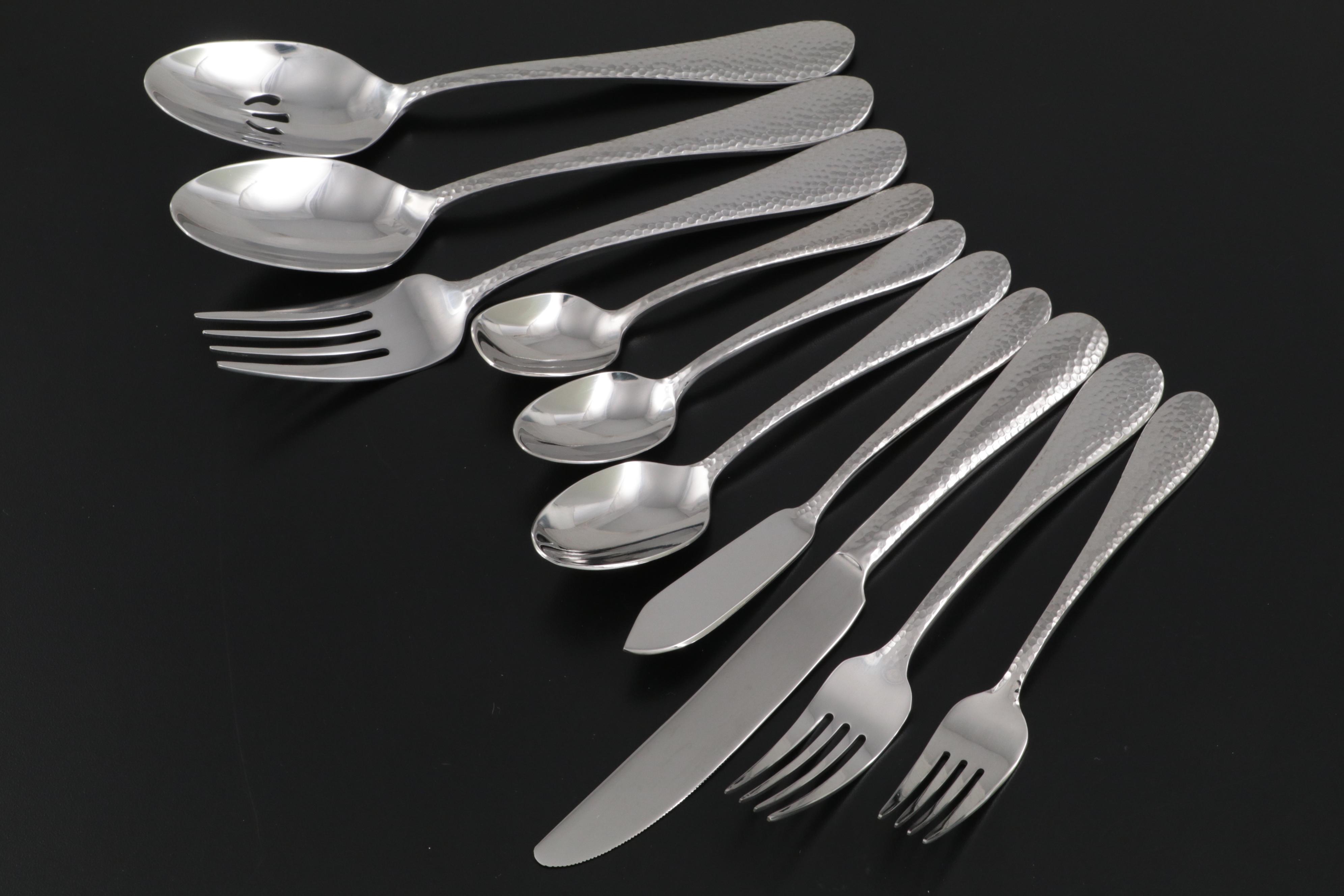 Oneida "Tibet" Stainless Steel Flatware and Serving Utensils with Chest