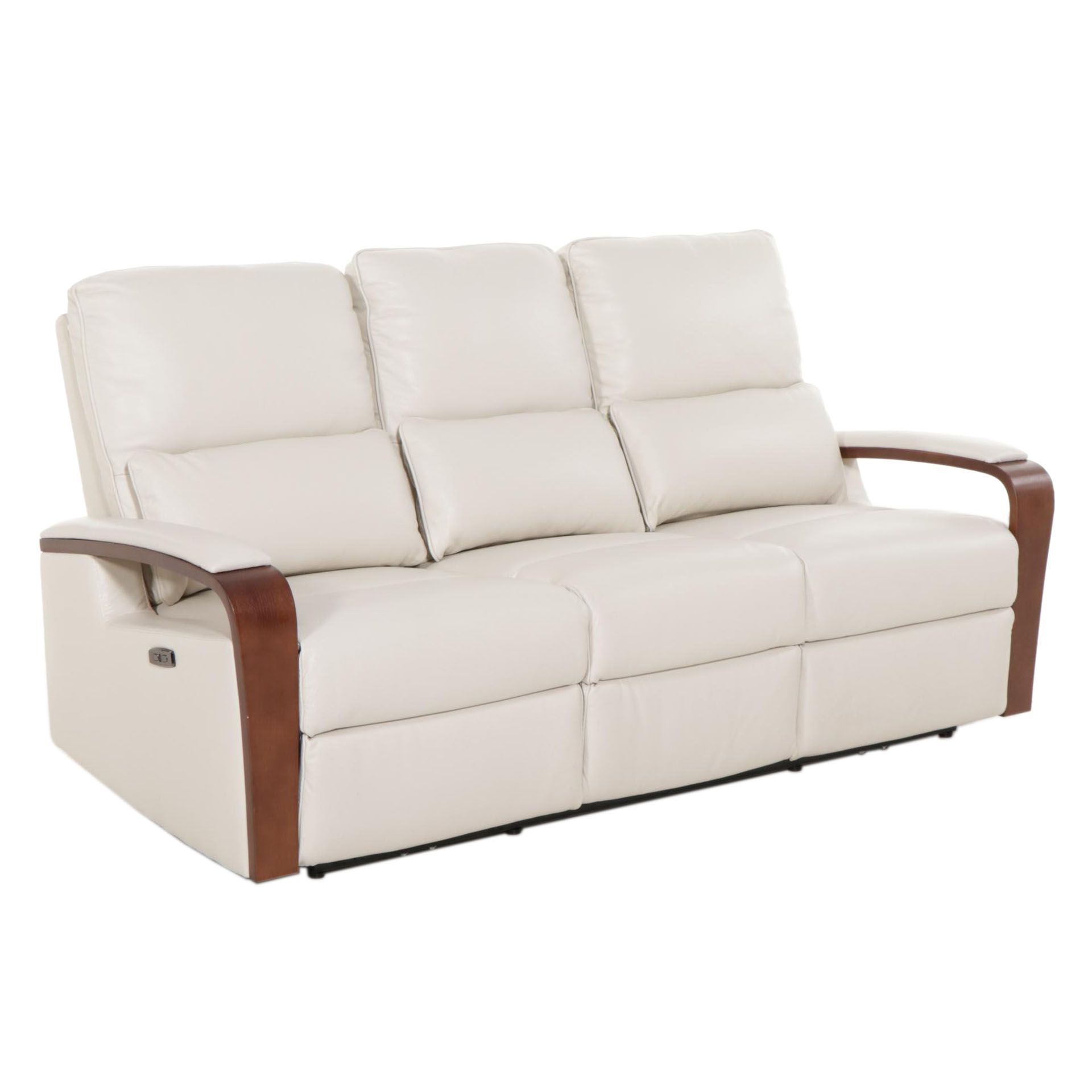 Gilman Creek Contemporary CloudZero Top Grain Leather Reclining Sofa EBTH