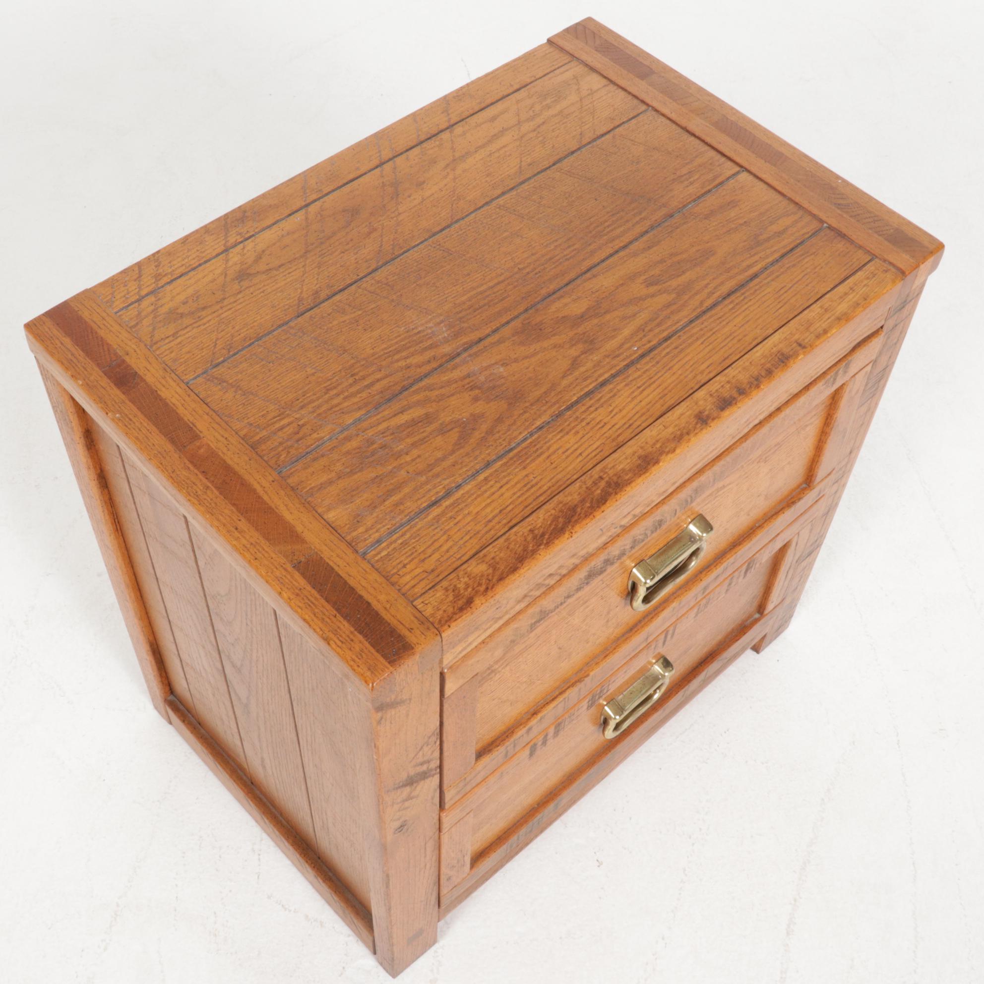 YoungHinkle "Windjammer" Rustic Finished Oak Chest, Hutch and