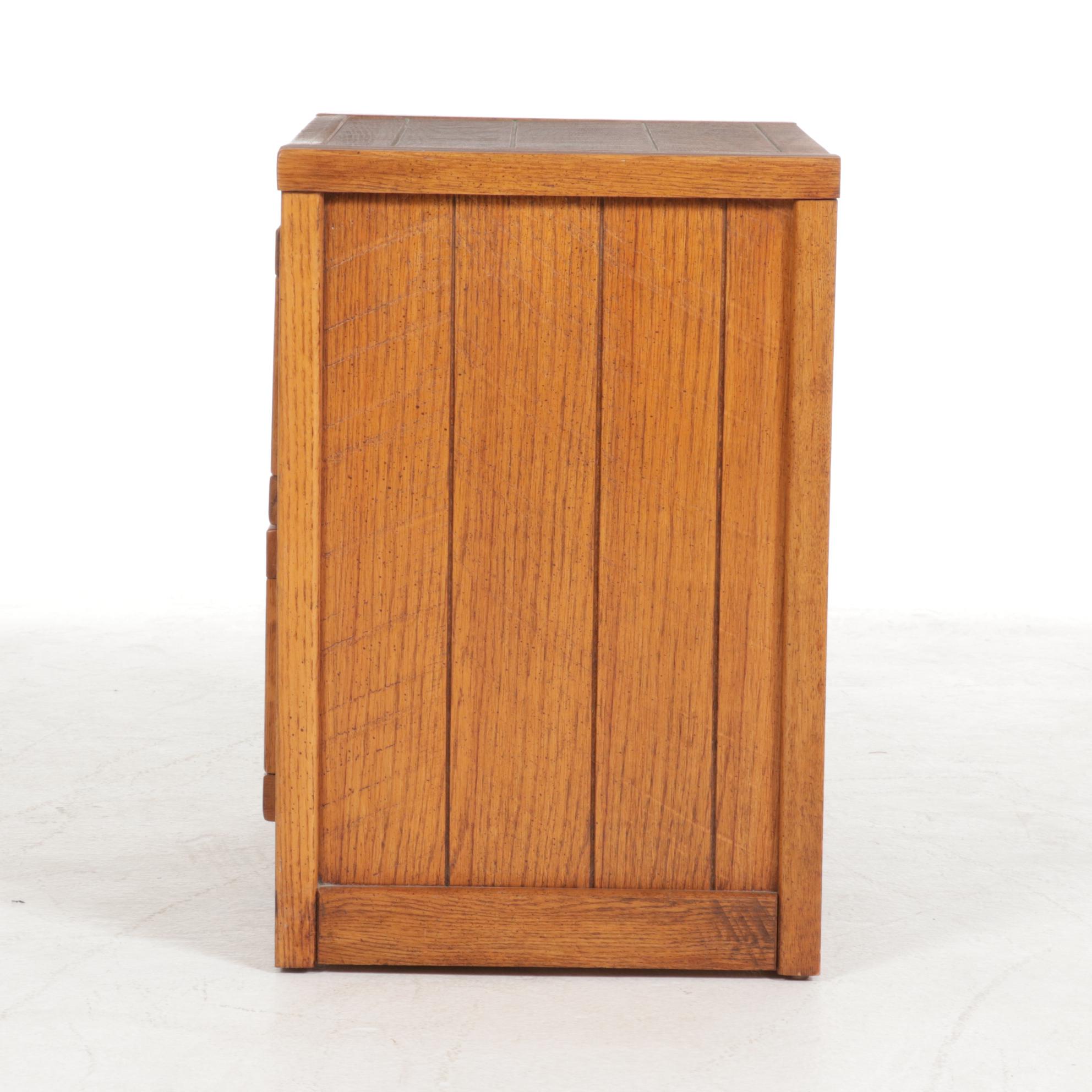 YoungHinkle "Windjammer" Rustic Finished Oak Chest, Hutch and