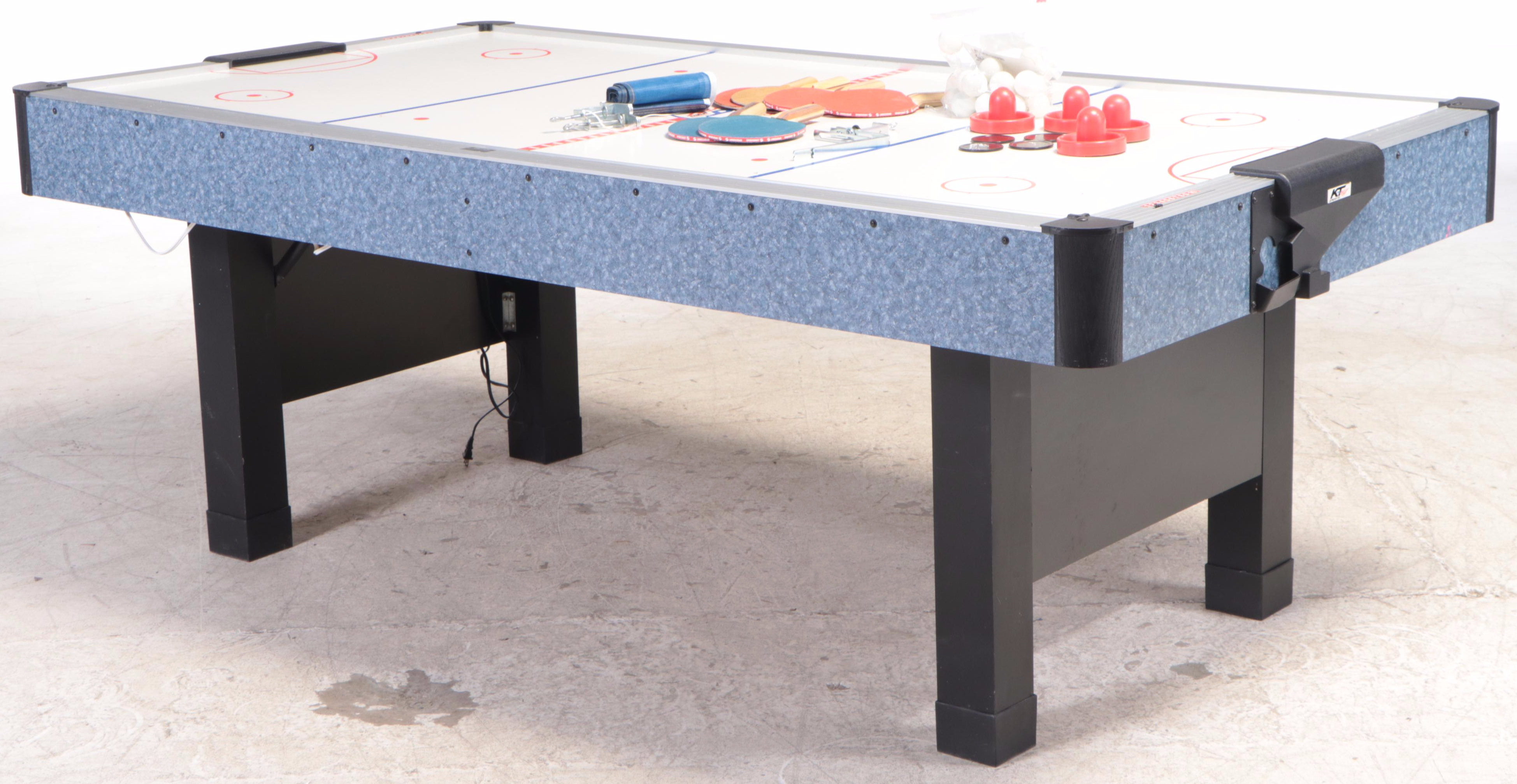 DRT KT Sports Air Hockey Table with Ping Pong Conversion Set EBTH