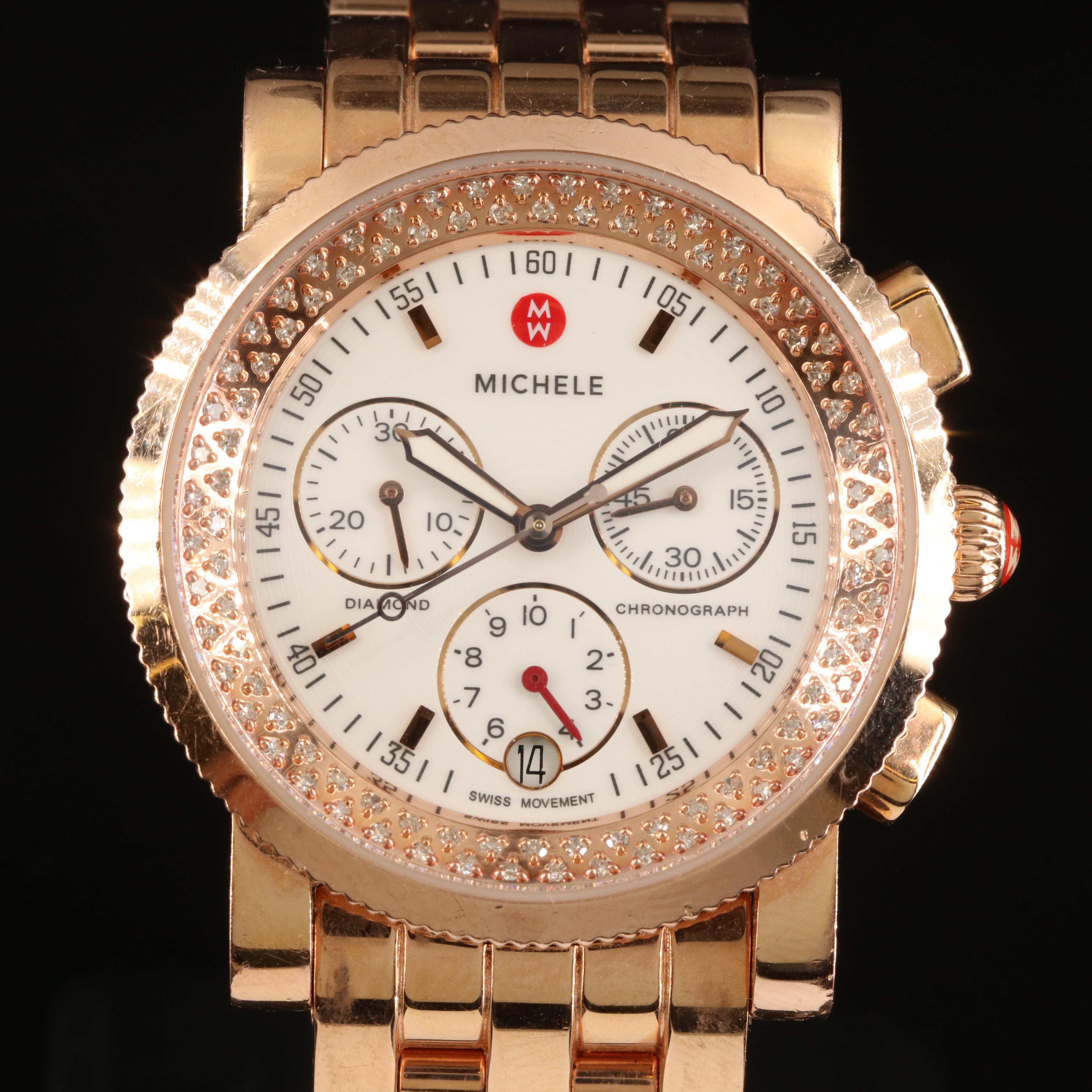 Michele Sport Sail Diamond Dial Wristwatch EBTH