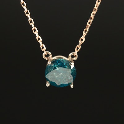 14K 1.03 CT Diamond Solitaire Necklace
