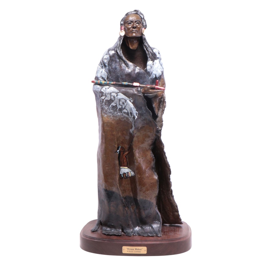 Bruce Contway Cold Painted Bronze Sculpture "Wicasa Wakan"