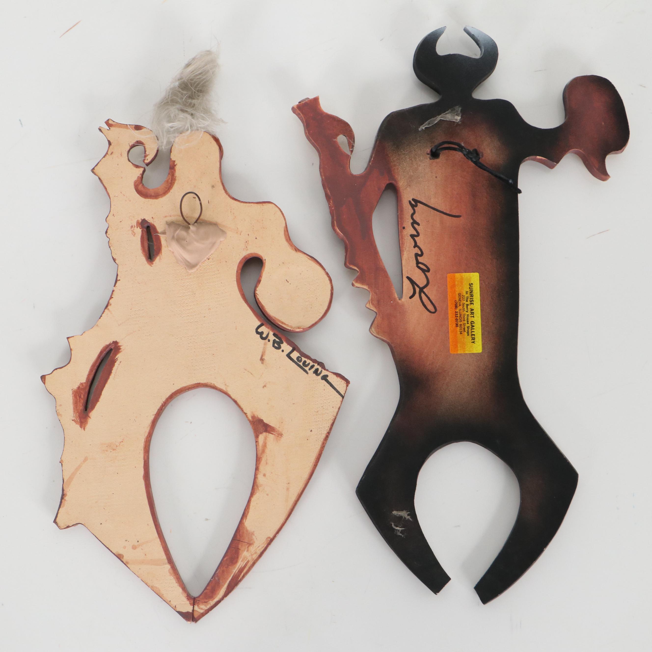 Brad Loving Studio Glazed Ceramic Reliefs of Southwestern Style Figures EBTH