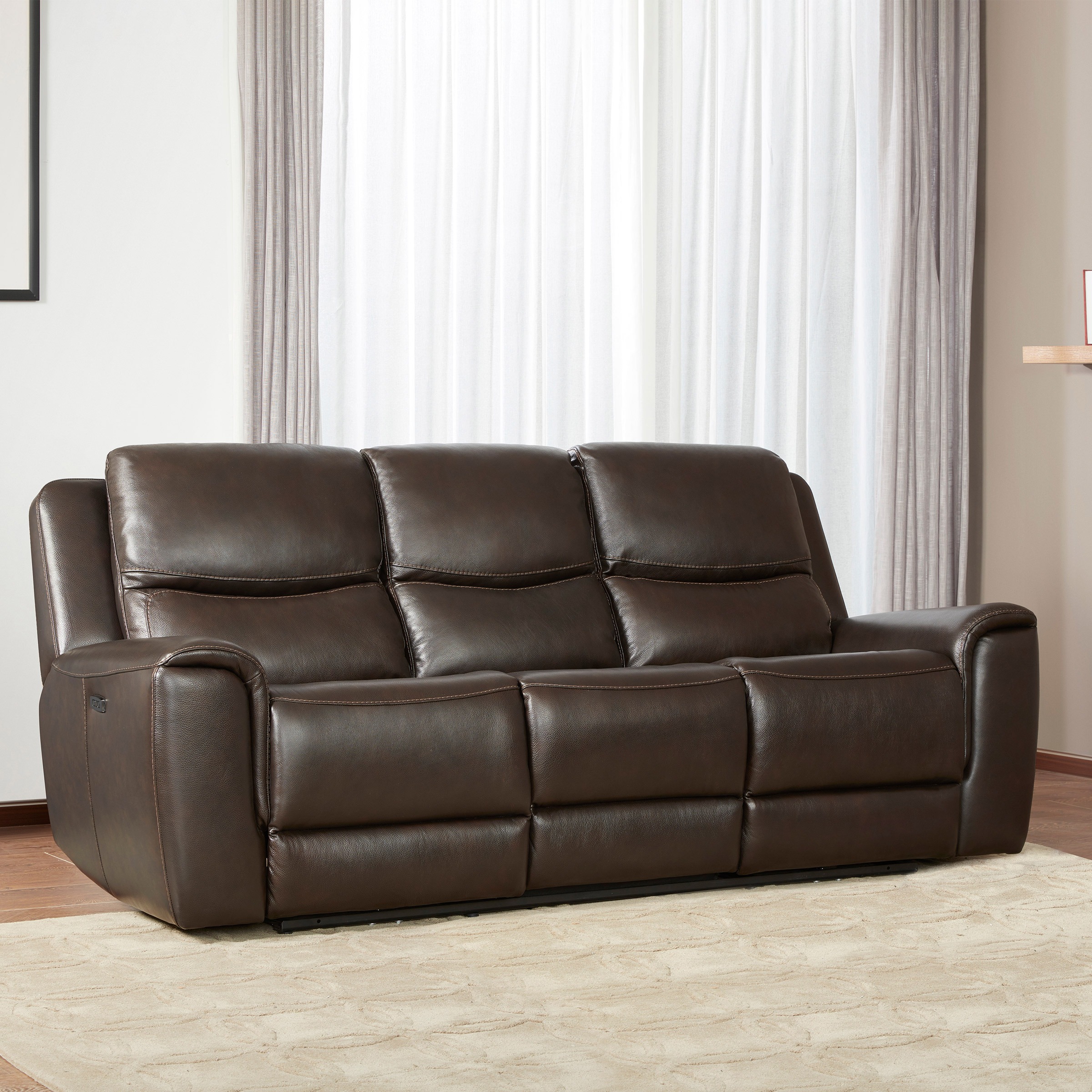 Gilman Creek "Carey" Leather Power Reclining Sofa with Power Headrests