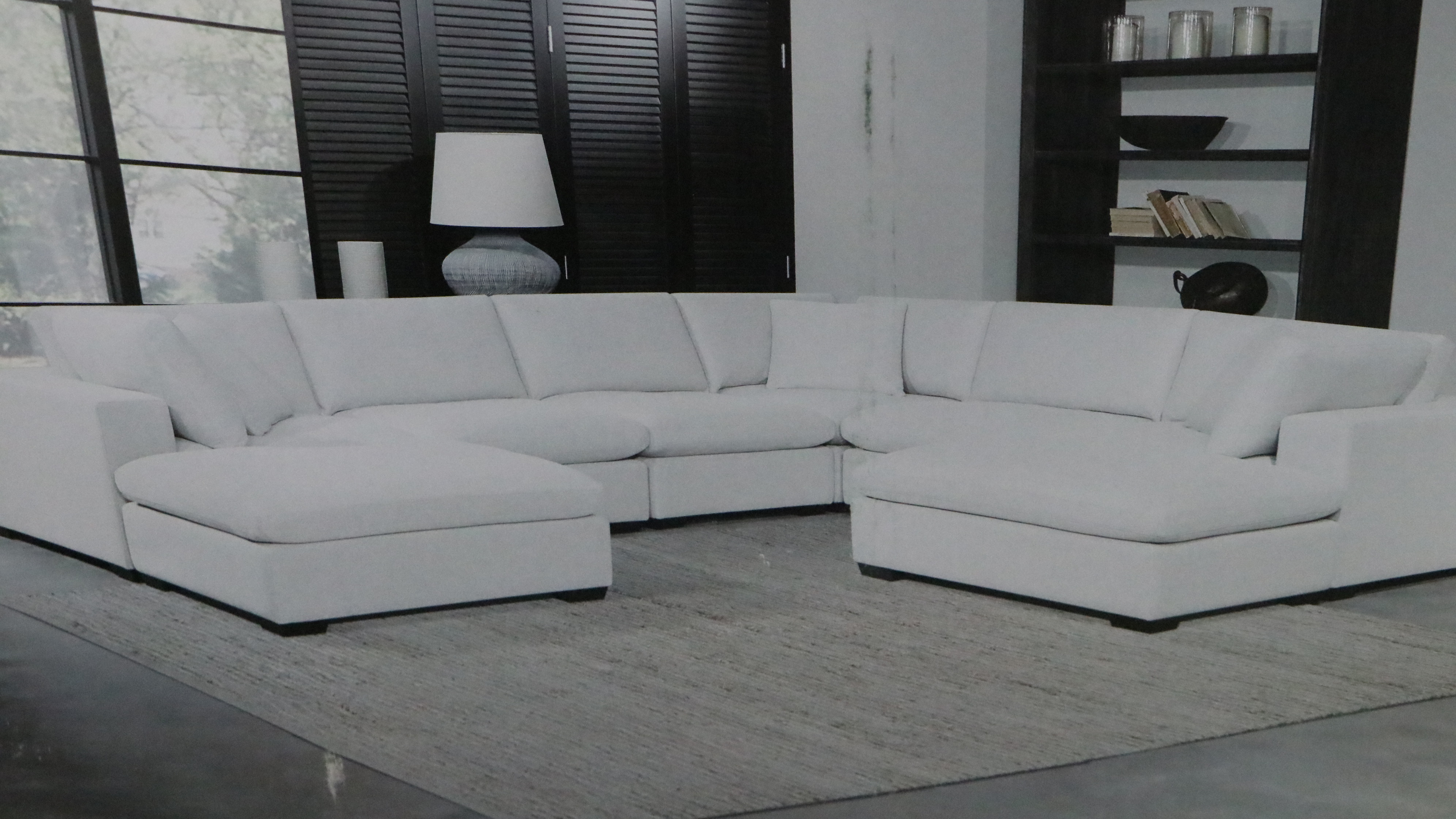 Thomasville "Lowell" EightPiece White Fabric Modular Sectional EBTH