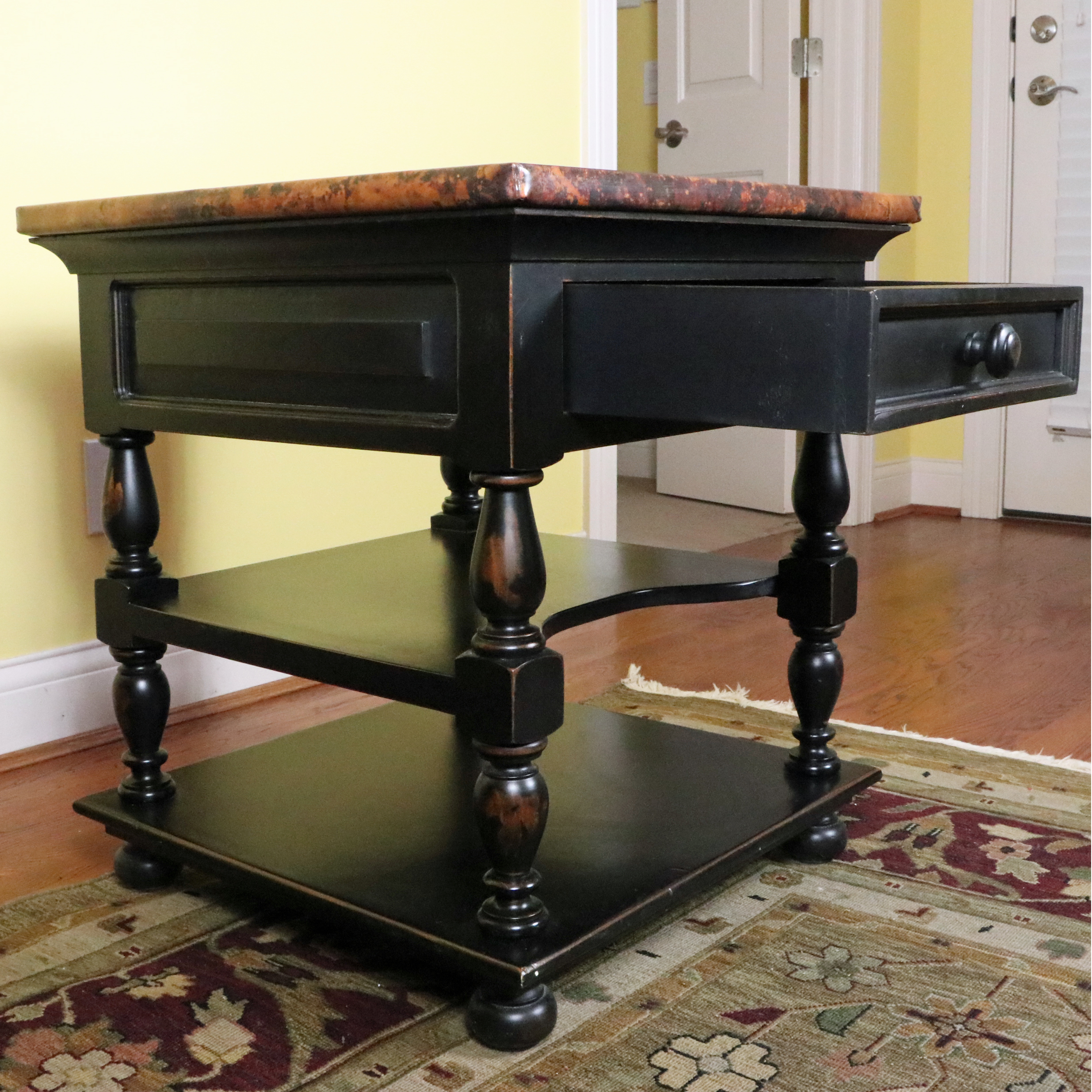 Arhaus Furniture "Cobrizo" Hammered Copper Top Side Table EBTH