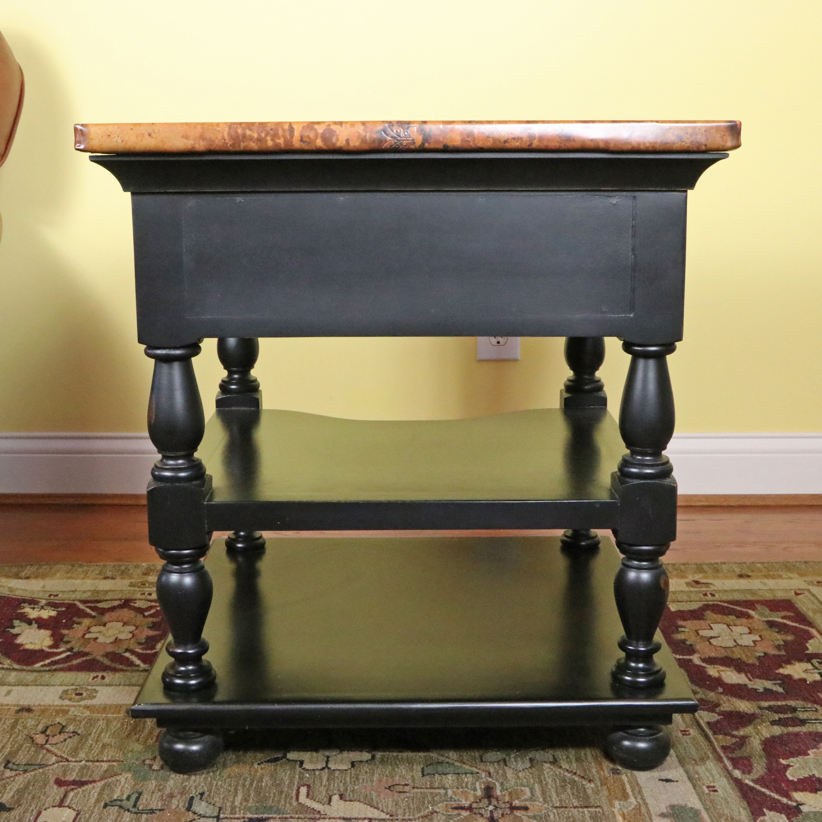 Arhaus Furniture "Cobrizo" Hammered Copper Top Side Table EBTH