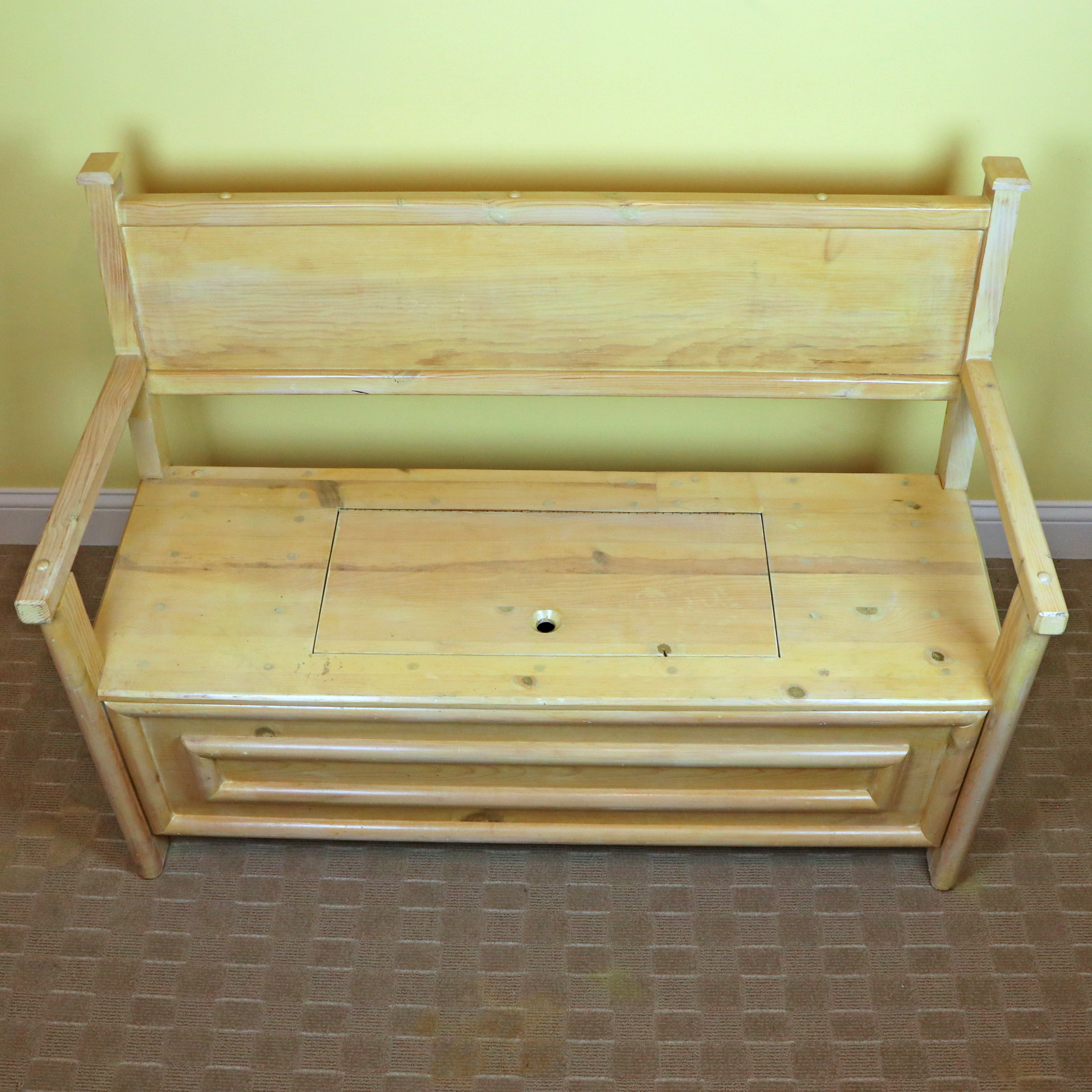 Handcrafted Pine Storage Bench EBTH