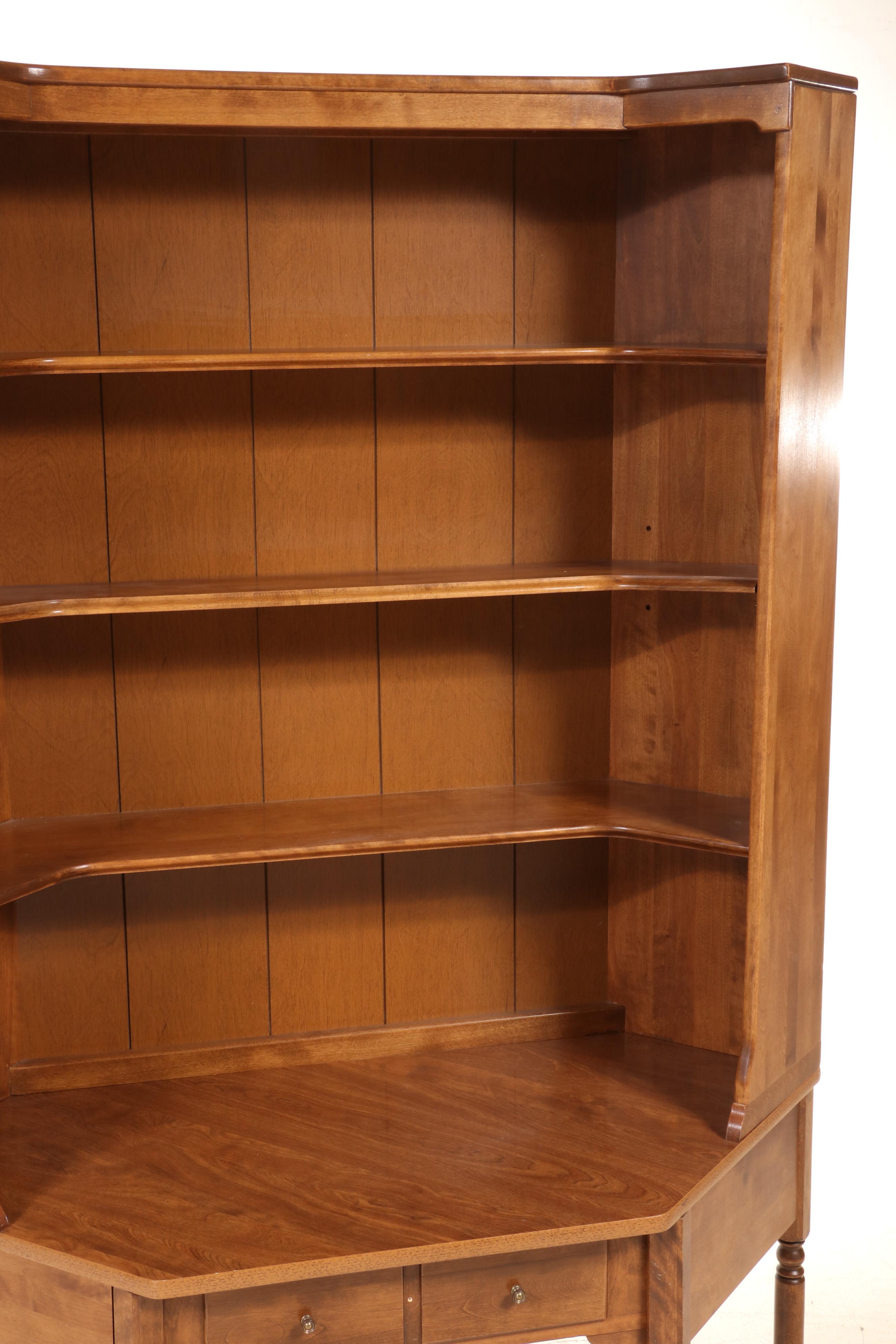 Ethan Allen Maple Corner Desk with Bookcase EBTH