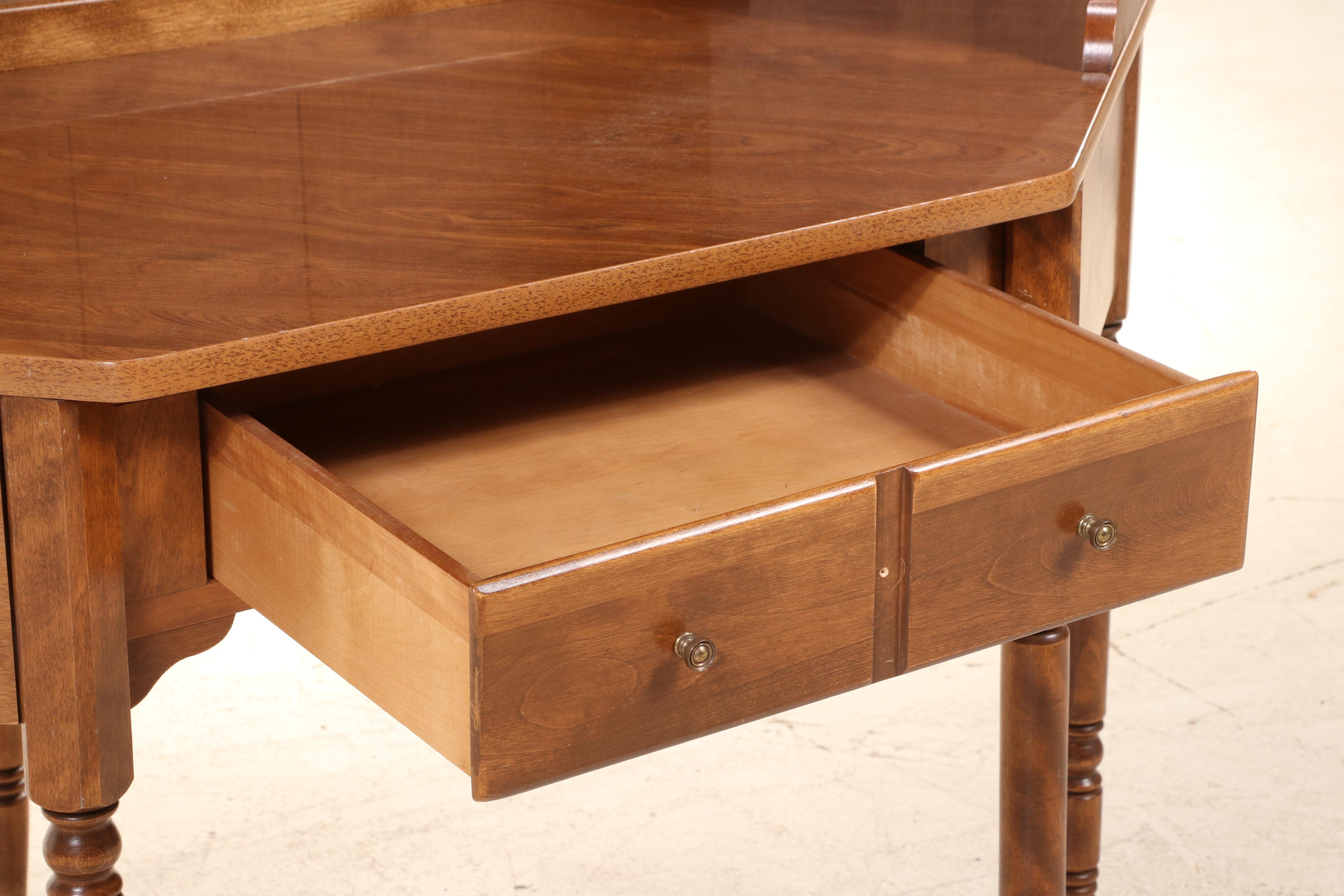 Ethan Allen Maple Corner Desk with Bookcase EBTH