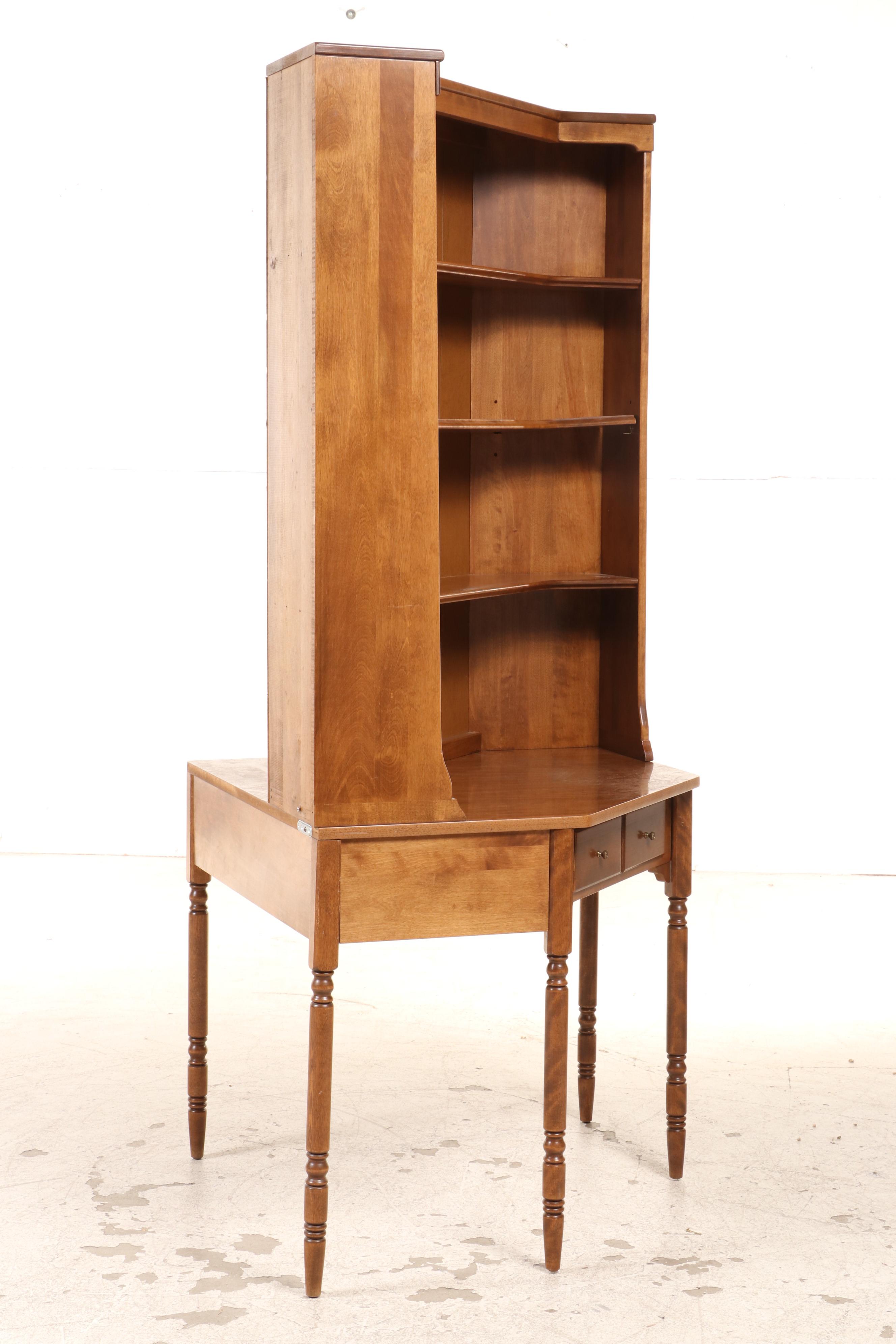 Ethan Allen Maple Corner Desk with Bookcase EBTH