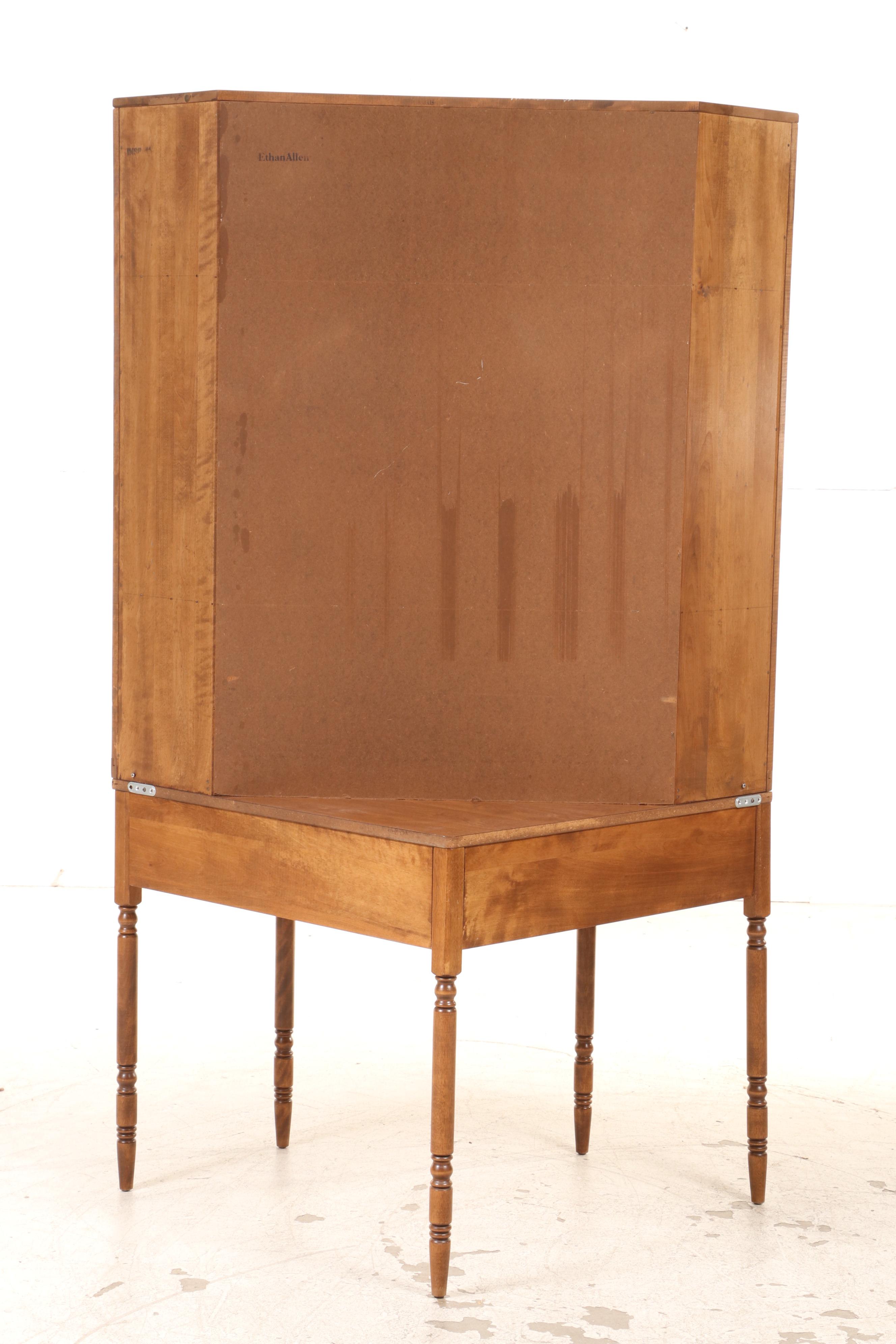 Ethan Allen Maple Corner Desk with Bookcase EBTH