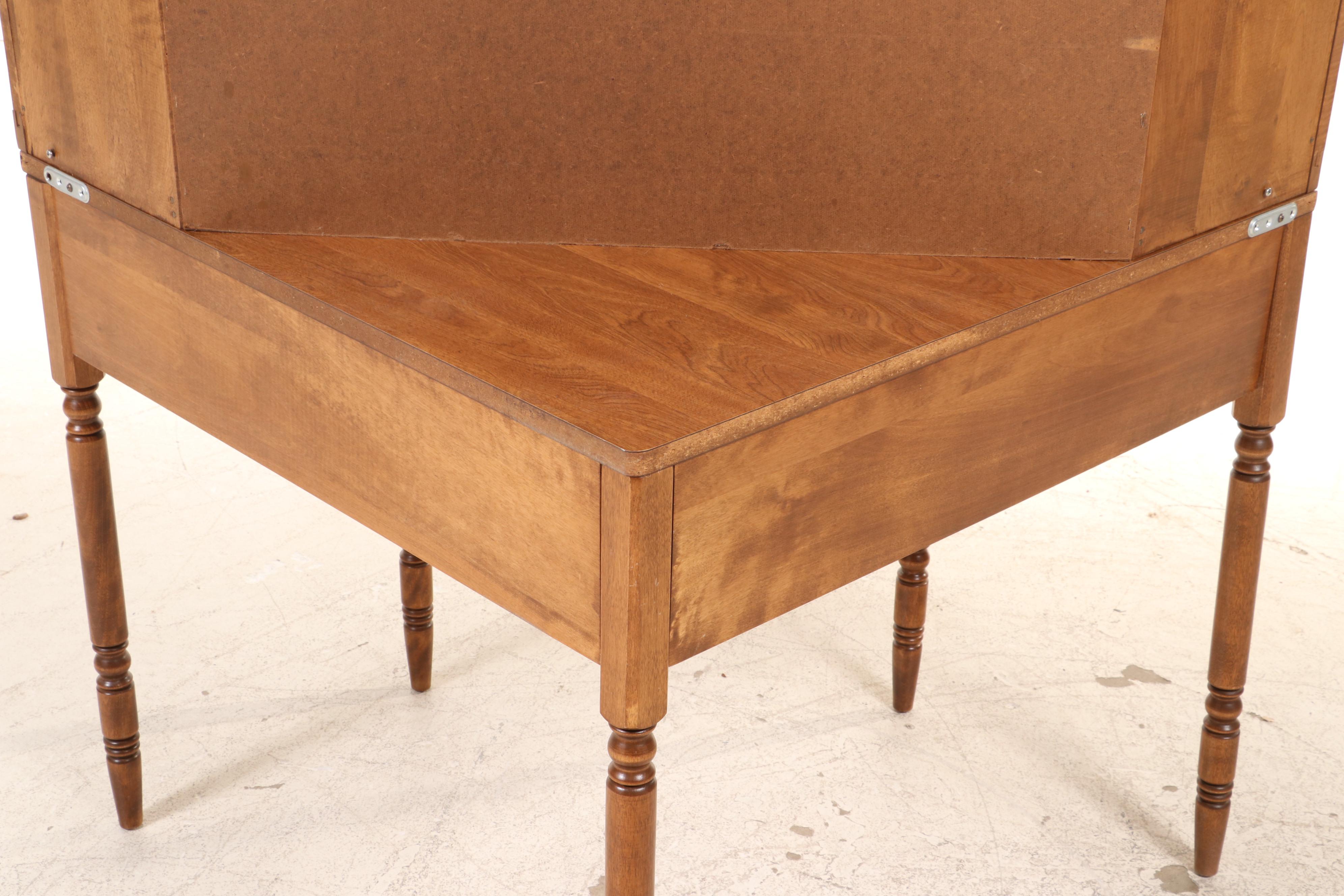 Ethan Allen Maple Corner Desk with Bookcase EBTH