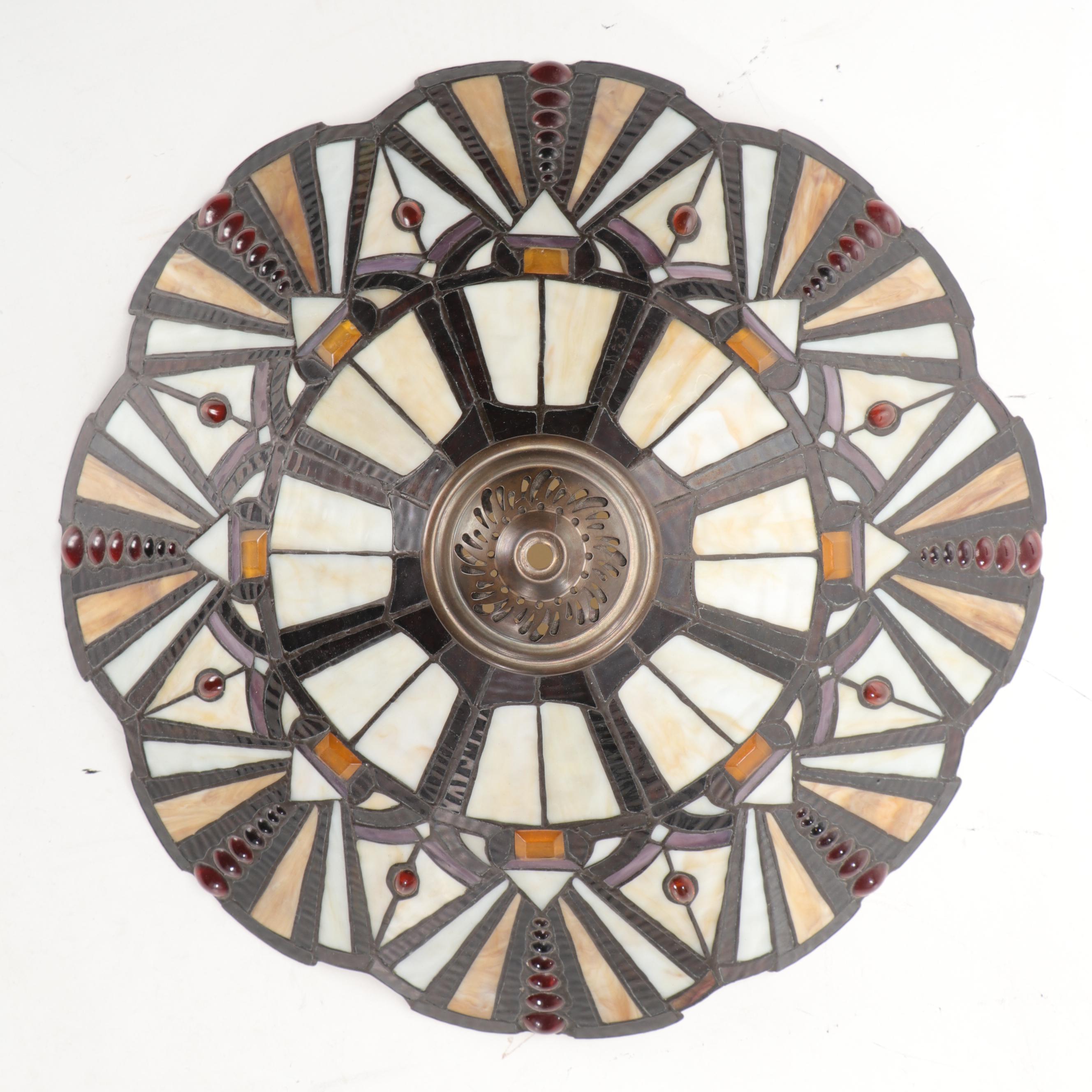 Colour Creations Timeless Serenity by Tania Bricel Slag Glass Table