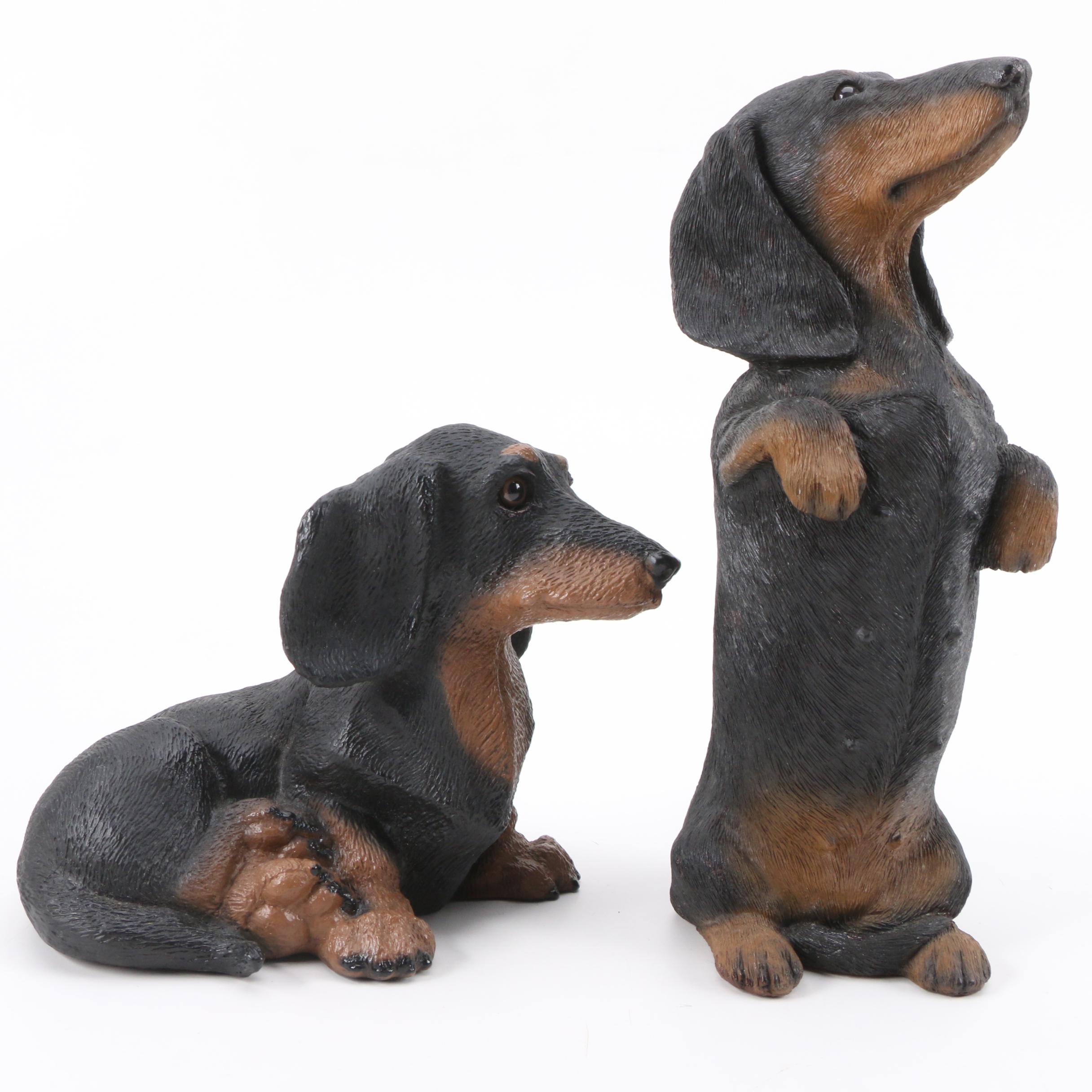 Sandicast and HomCo Cast Resin Dachshund Figurines, 1990s EBTH