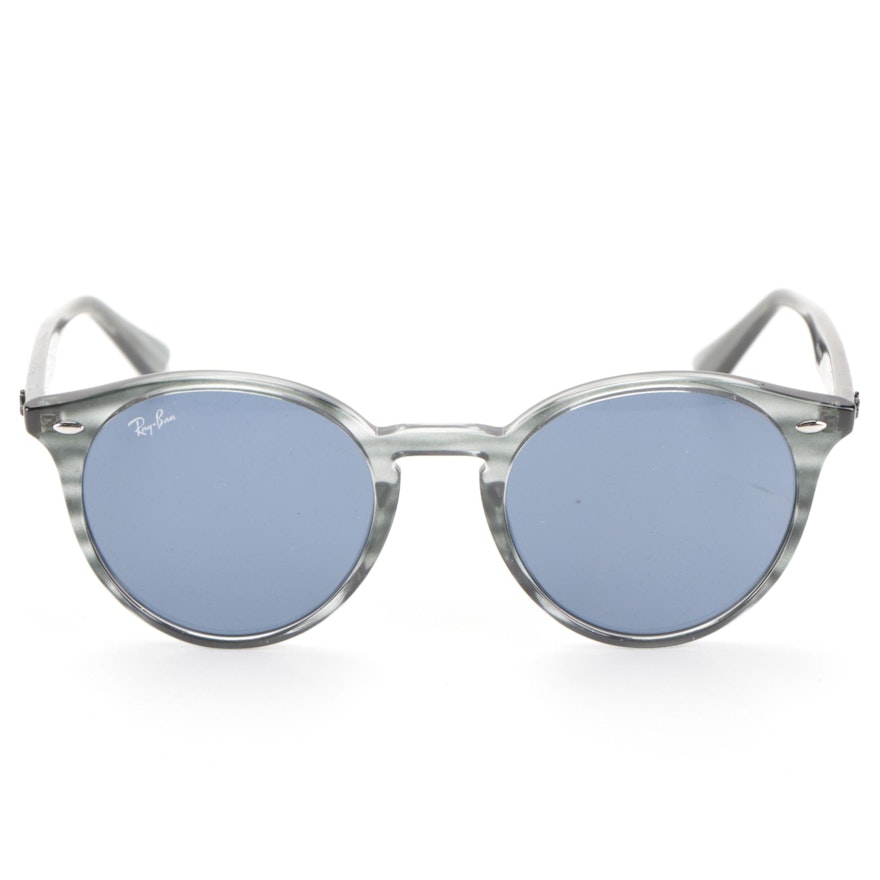 Ray-Ban RB2180-F Round Sunglasses in Grey with Case