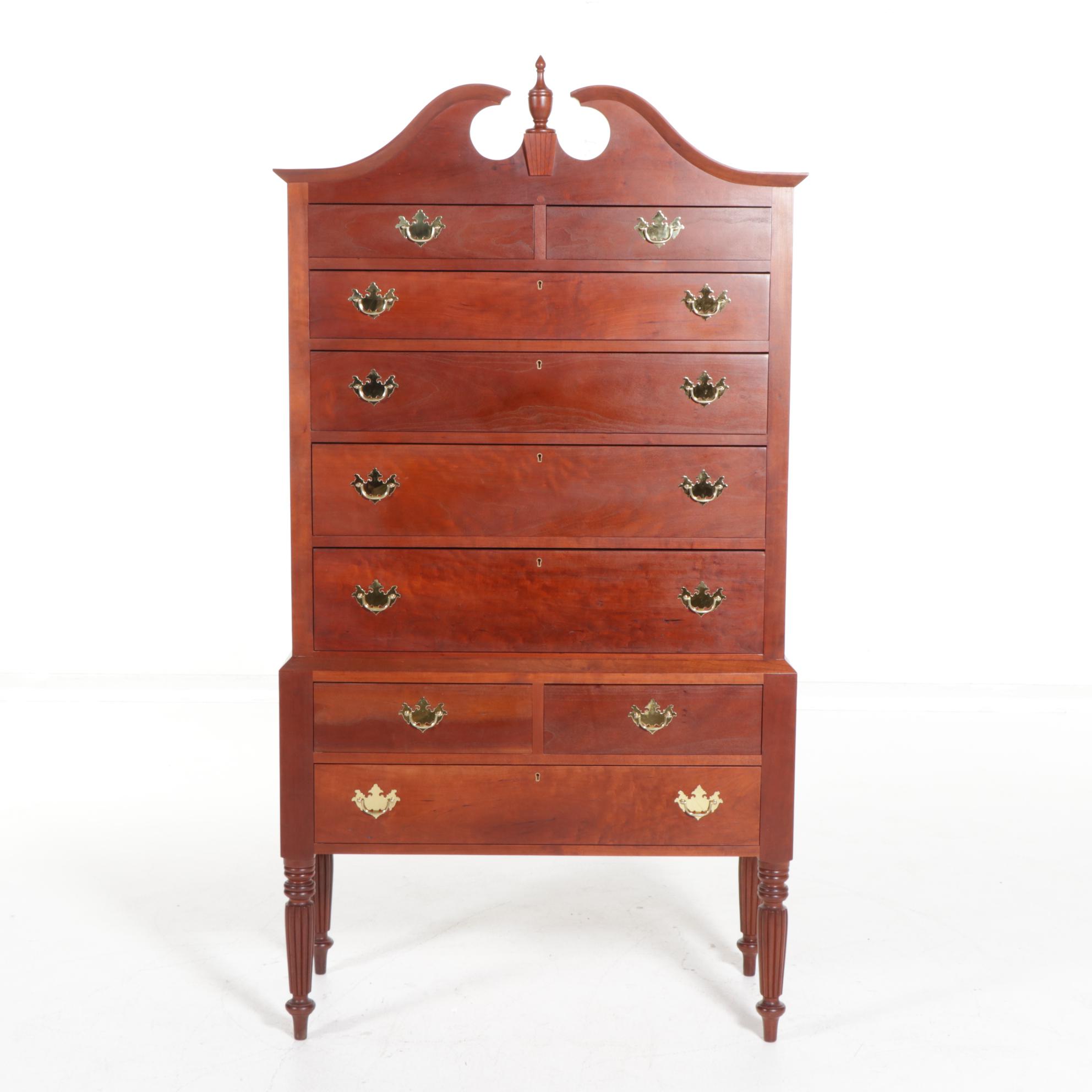 McMahan Furniture Cherry Highboy with Reeded Legs, Late 20th Century EBTH