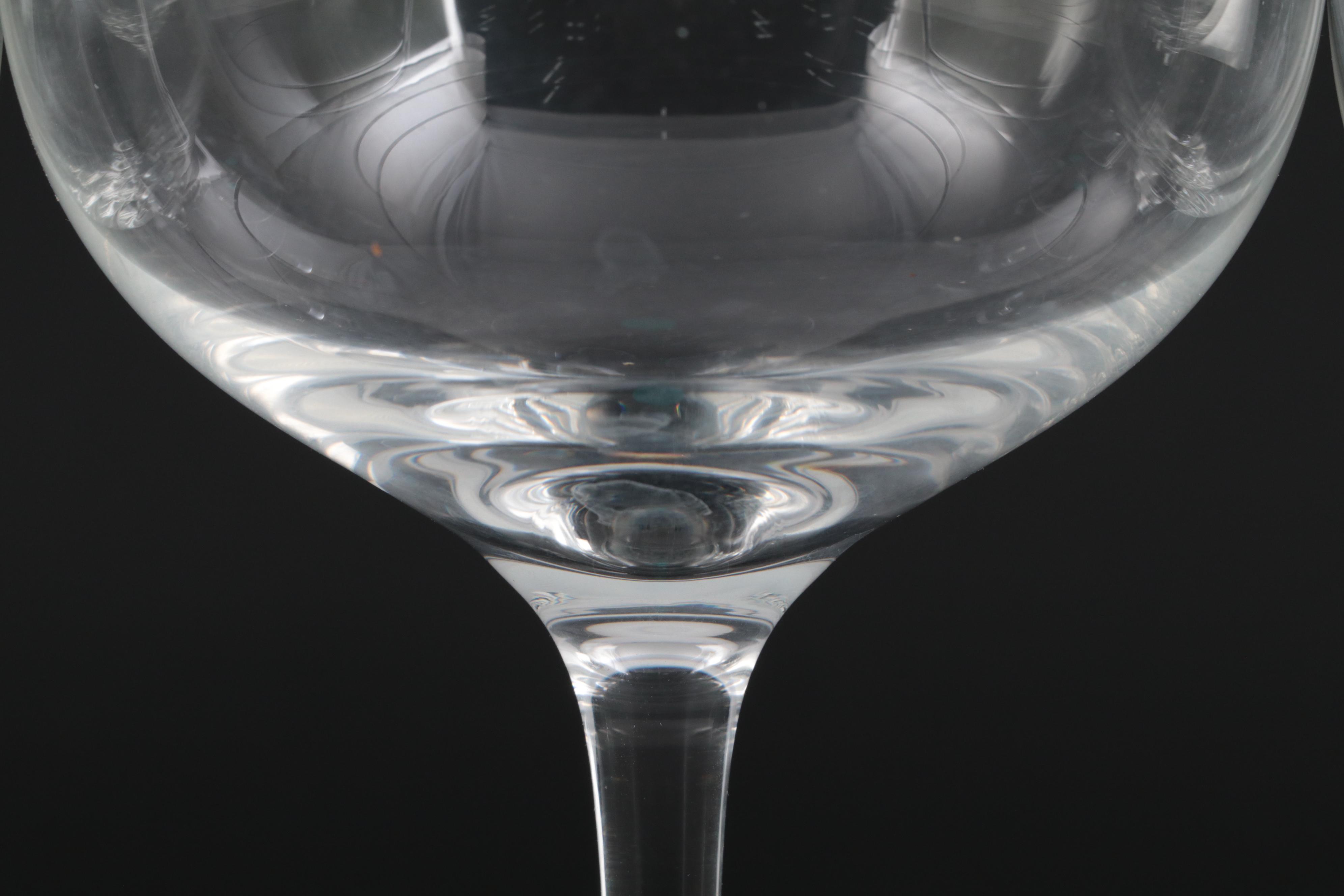 Tiffany & Co. Pulled Stem Crystal Wine Glasses EBTH