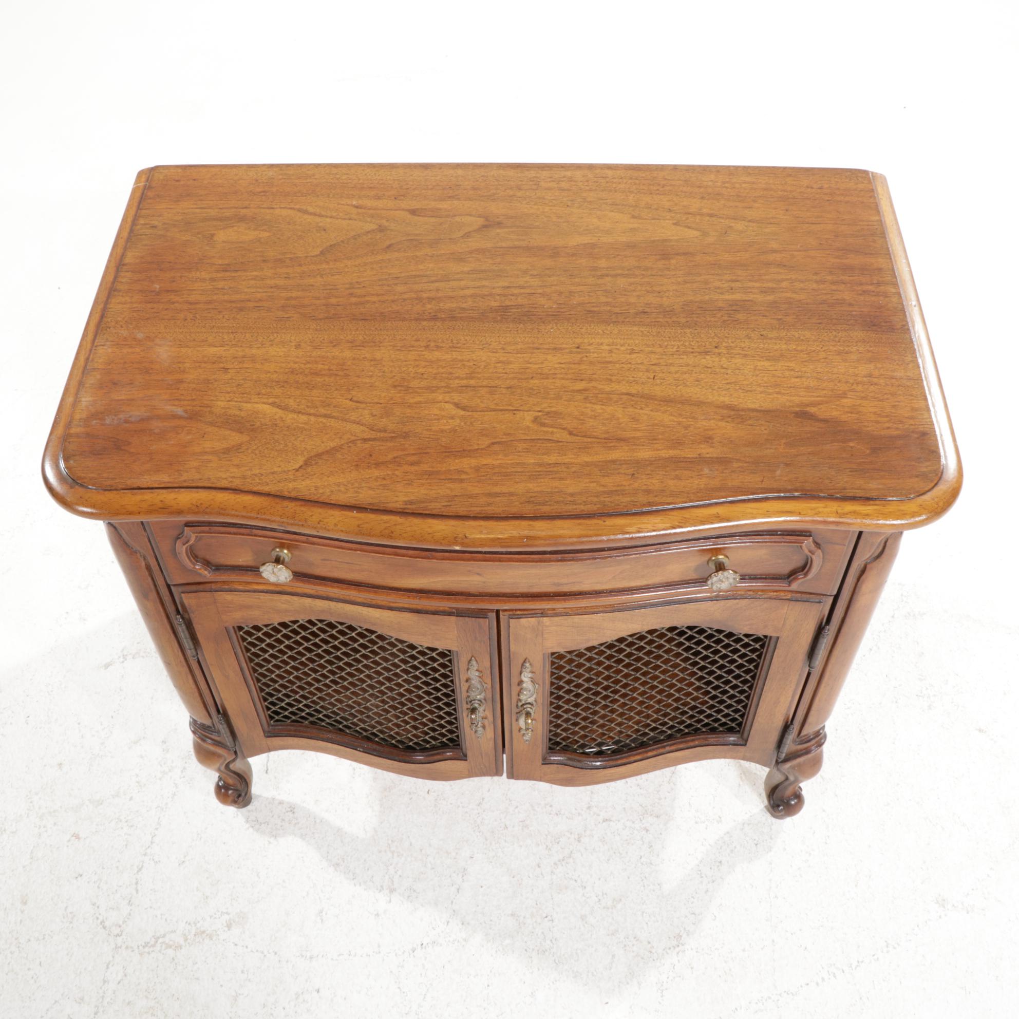 Thomasville French Provincial Style Walnut Nightstand, 1970s EBTH