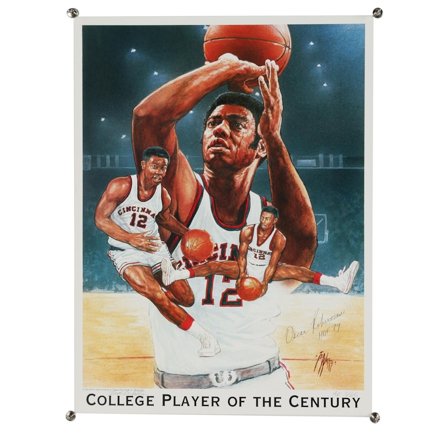 Oscar Robertson "College Player of the Century" Autographed Poster