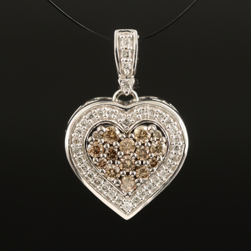 14K 0.46 CTW Diamond Heart Pendant