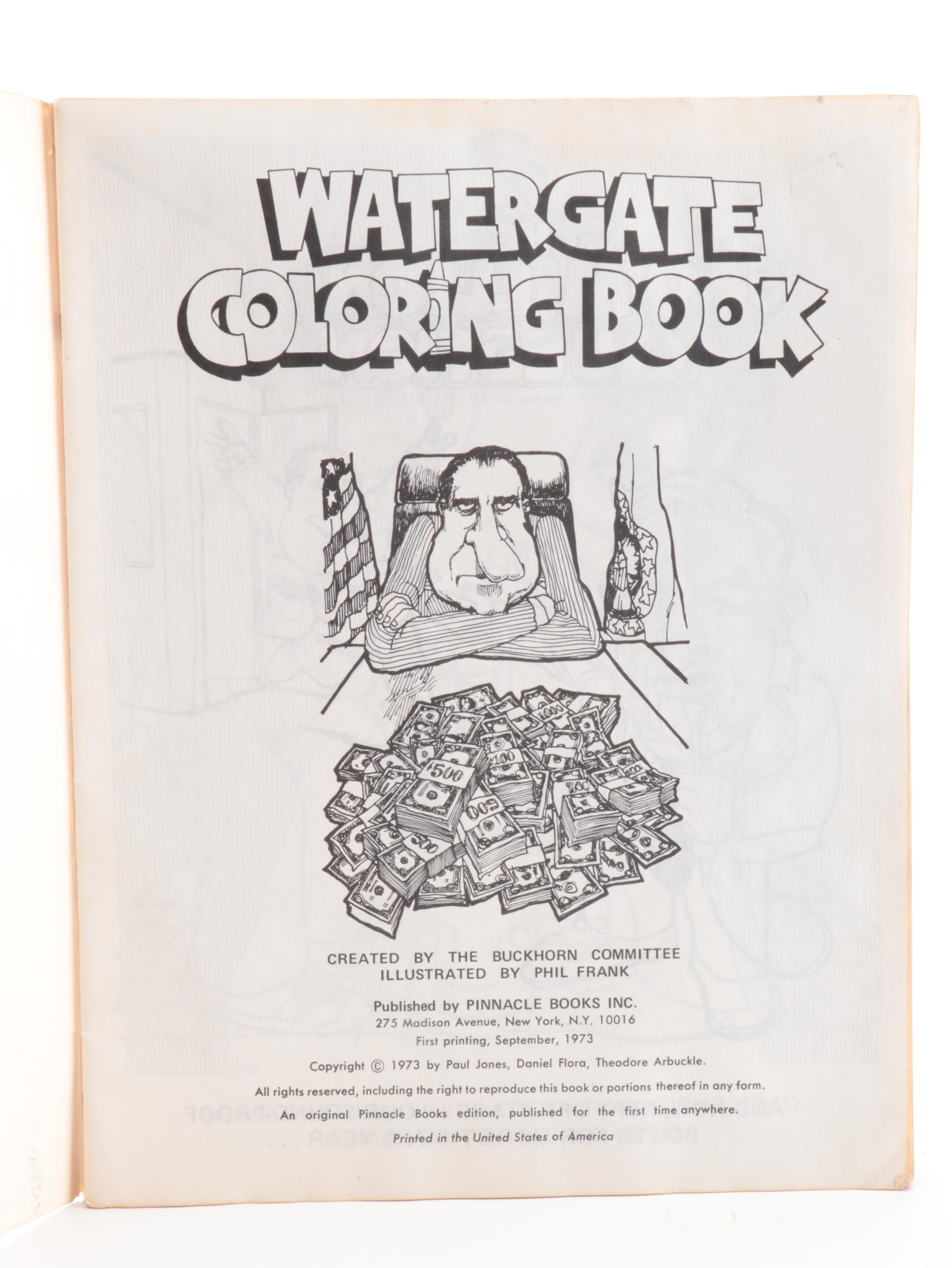 "The Aquarium Magazine", Watergate Coloring Book, Paper Doll Books EBTH