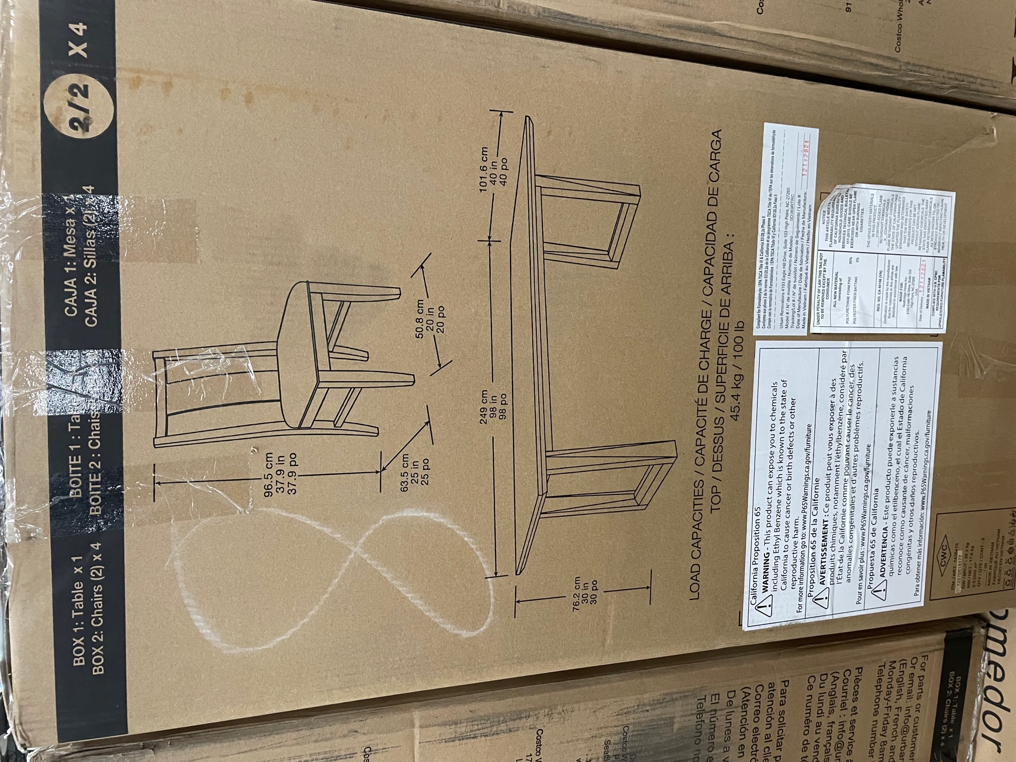 Urban Renovations "Lansing Hill" NinePiece Dining Set EBTH