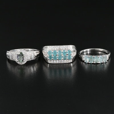 Sterling Gemstone Rings Featuring Zoisite, Apatite and Chrysoberyl
