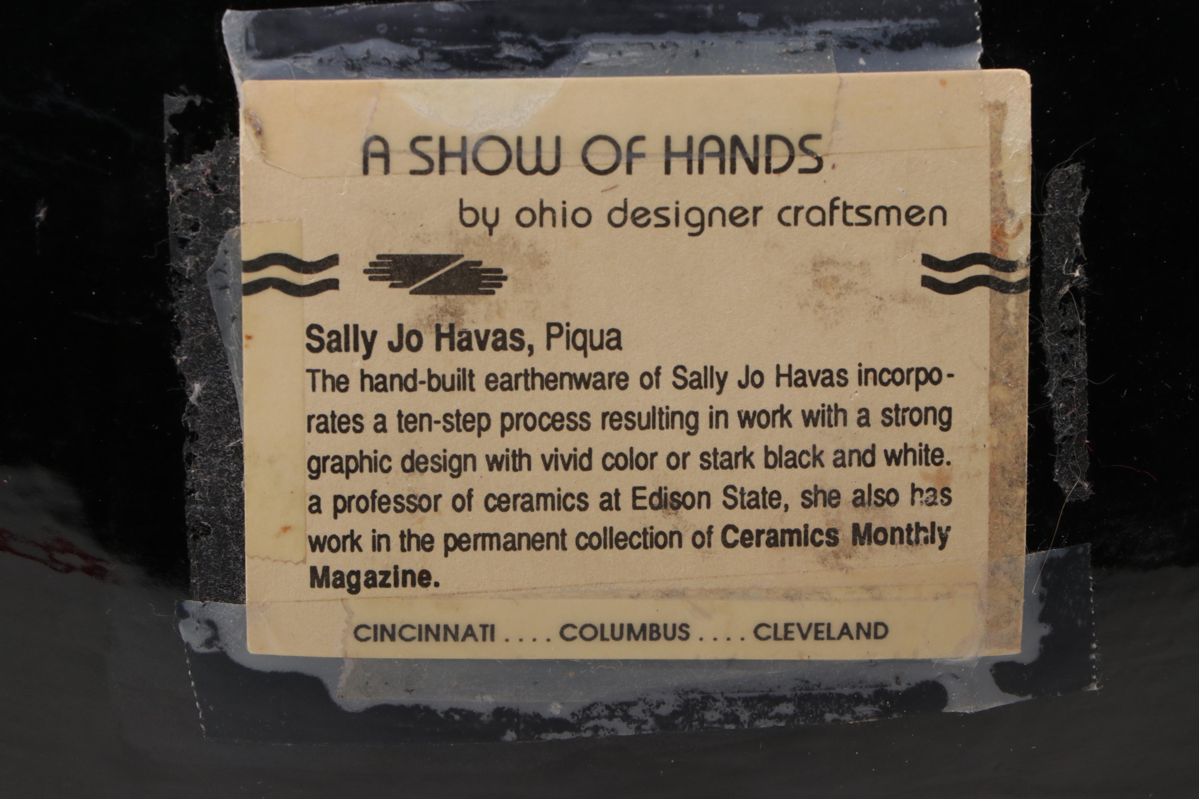 Sally Jo Havas "Face It" HandPainted Earthenware Console Bowl EBTH