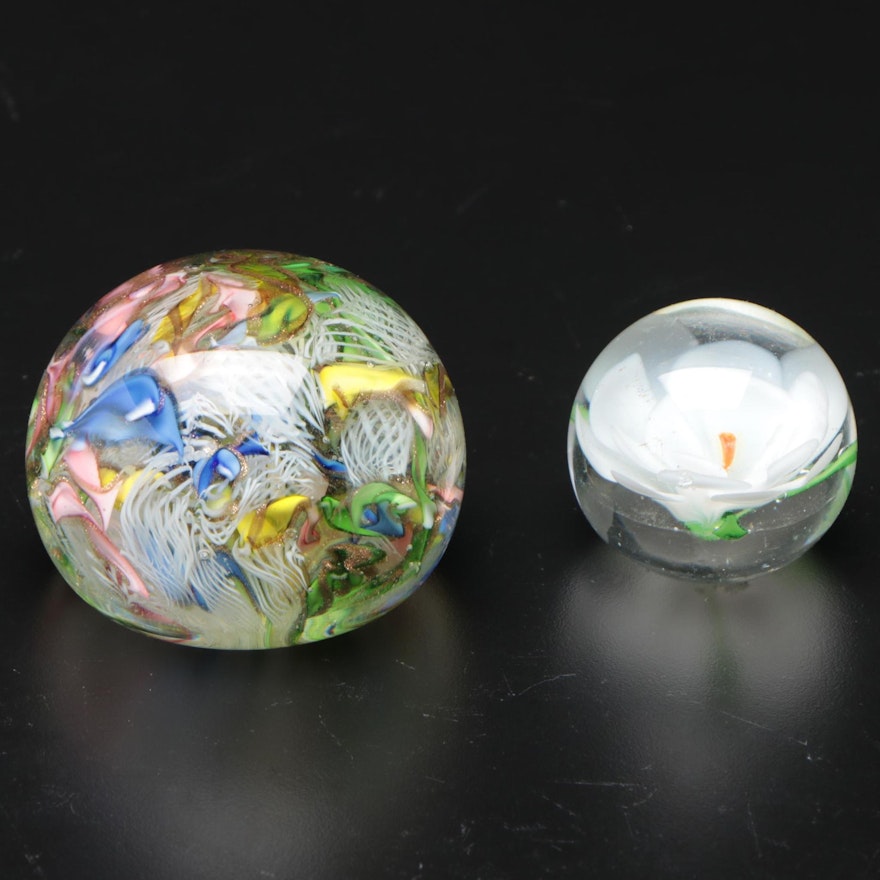 Art Glass Globe Paperweights
