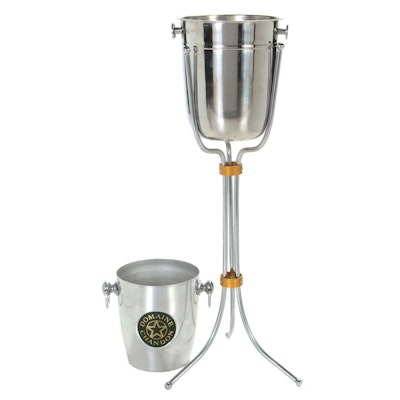 Domaine Chandon and Royal Stainless Steel Champagne Bucket and Stand