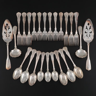 International "Royal Shell" and Other Silver Plate Flatware